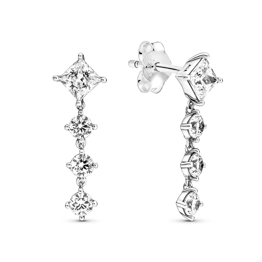 Pandora Sterling silver earrings with clear cubic zir 290045C01