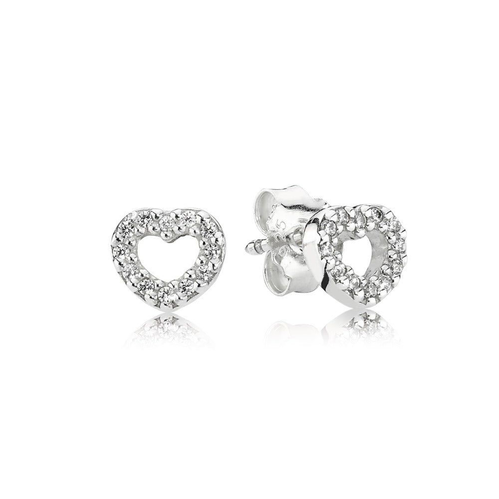 Pandora Silver stud earring with cubic zirconia 290528CZ