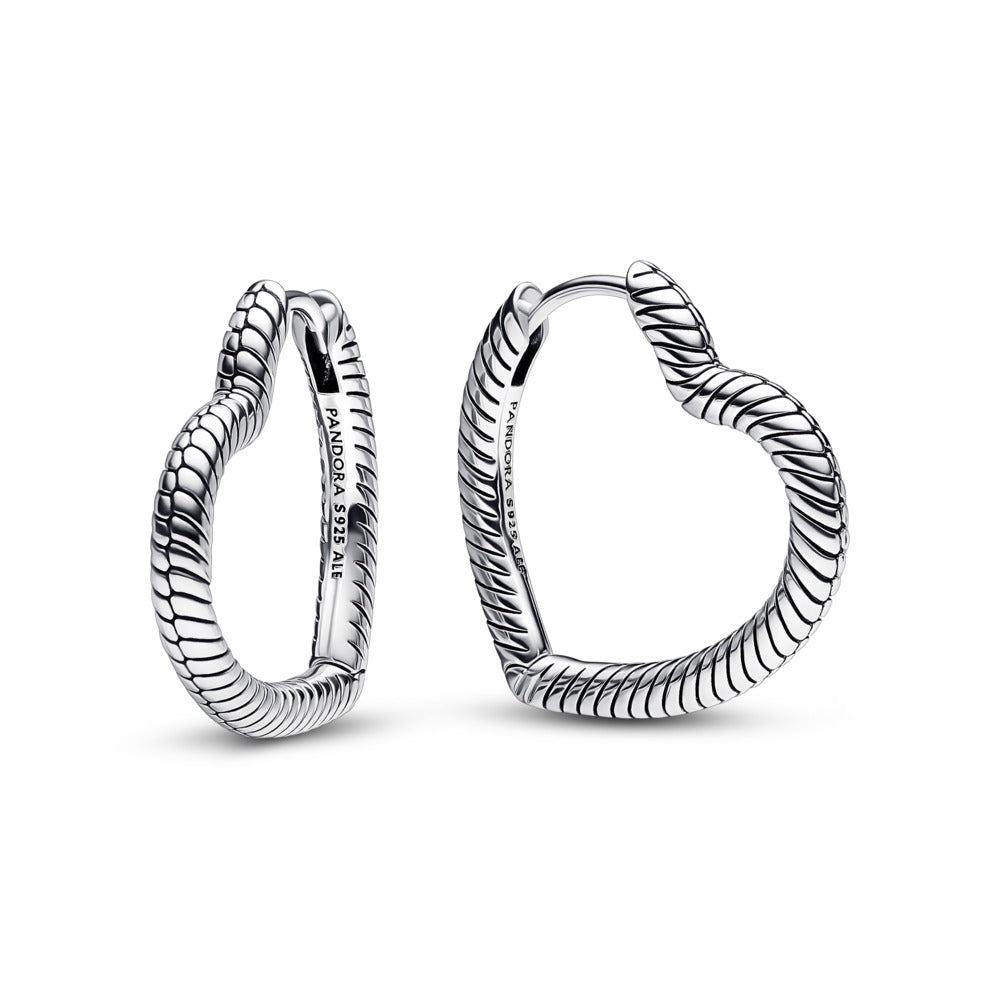 Pandora Heart snake chain pattern sterling silver hoo 292236C00