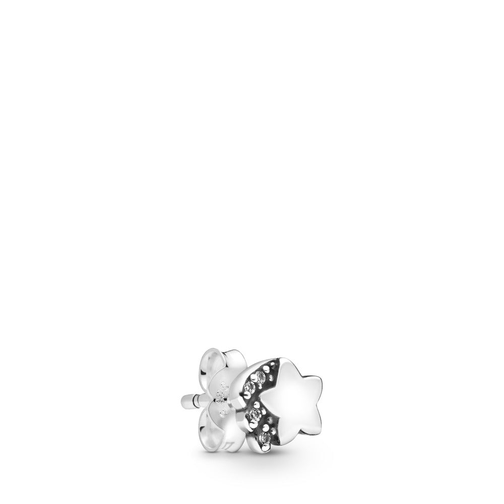 Pandora Shooting star sterling silver stud earring with clear cubic zirconia 298549C01