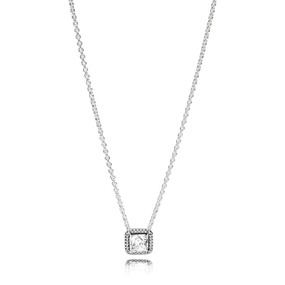 Pandora Silver necklace with clear cubic zirconia 396241CZ