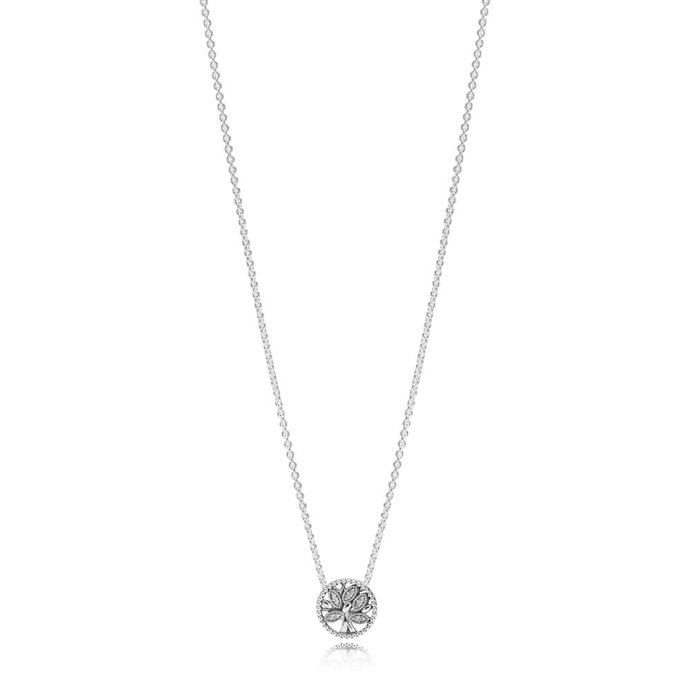 Pandora Tree of life silver collier with clear cubic zirconia 397780CZ