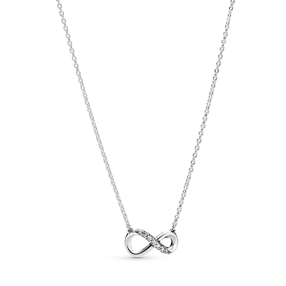 Pandora Infinity sterling silver collier with clear cubic zirconia 398821C01