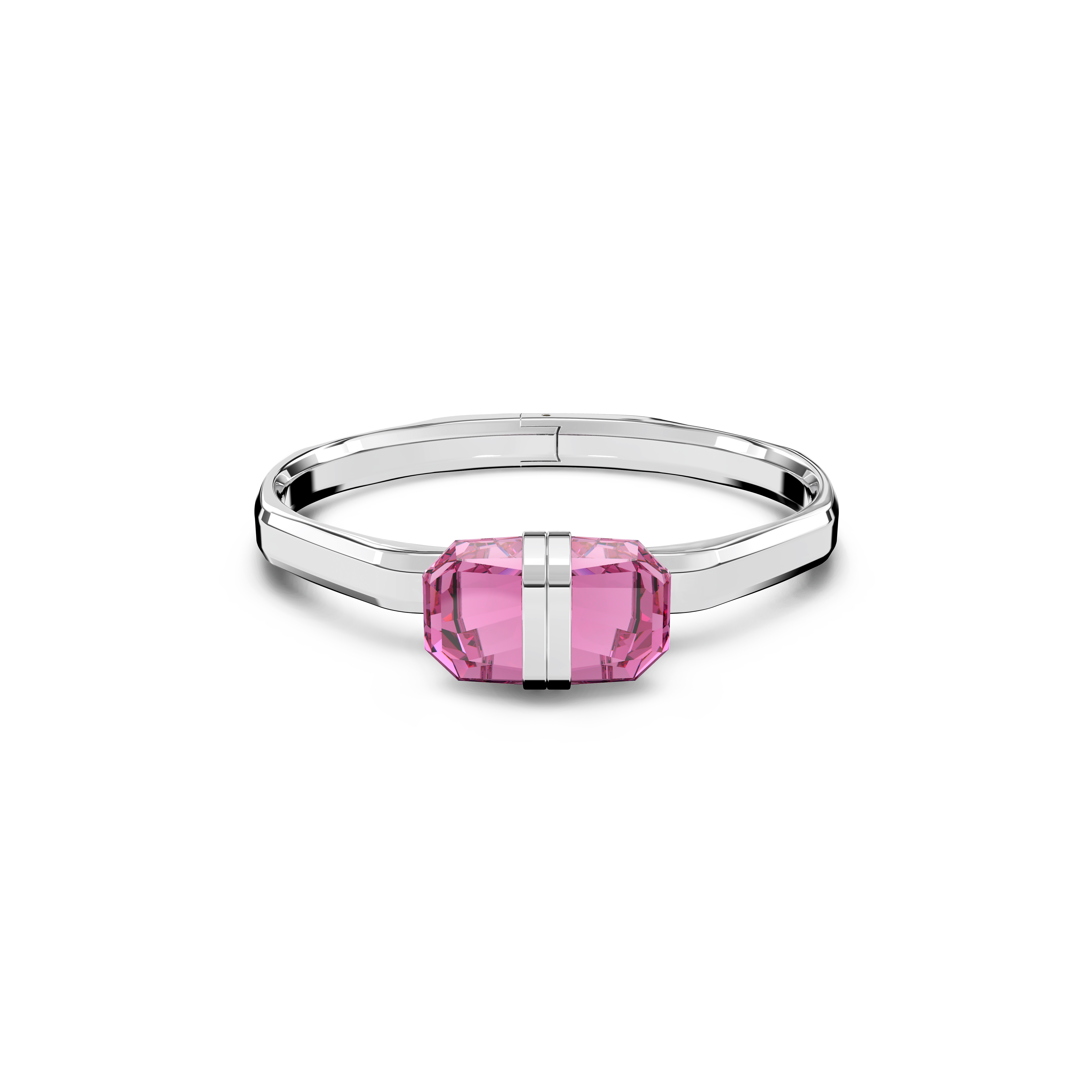 SWAROVSKI LUCENT BANGLE, MAGNETIC CLOSURE, PINK, STAINLESS STEEL