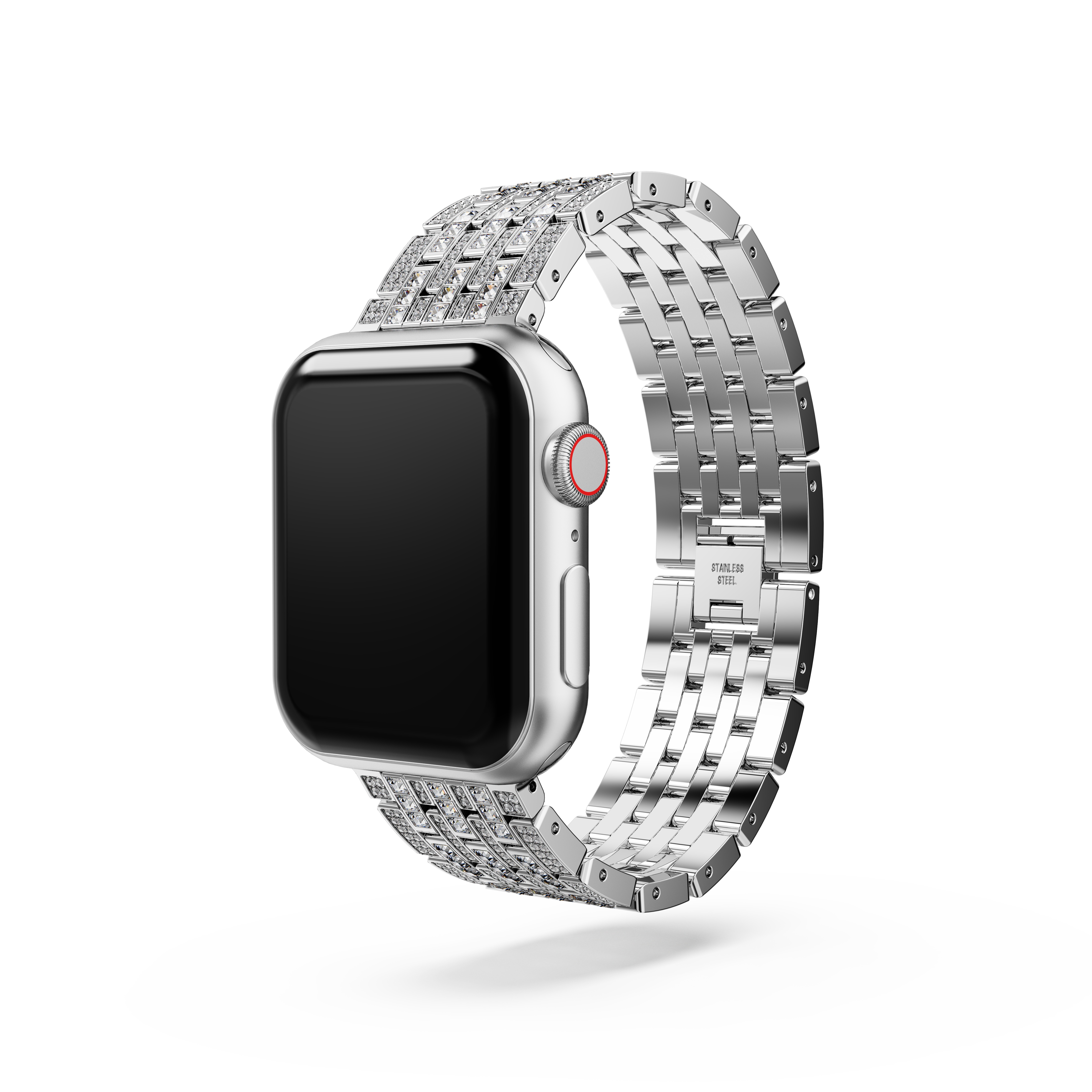 SWAROVSKI SPARKLING PRINCESS STRAP, FOR APPLE WATCH® 40MM & 41MM, SILVER TONE, STAINLESS STEEL 5672167