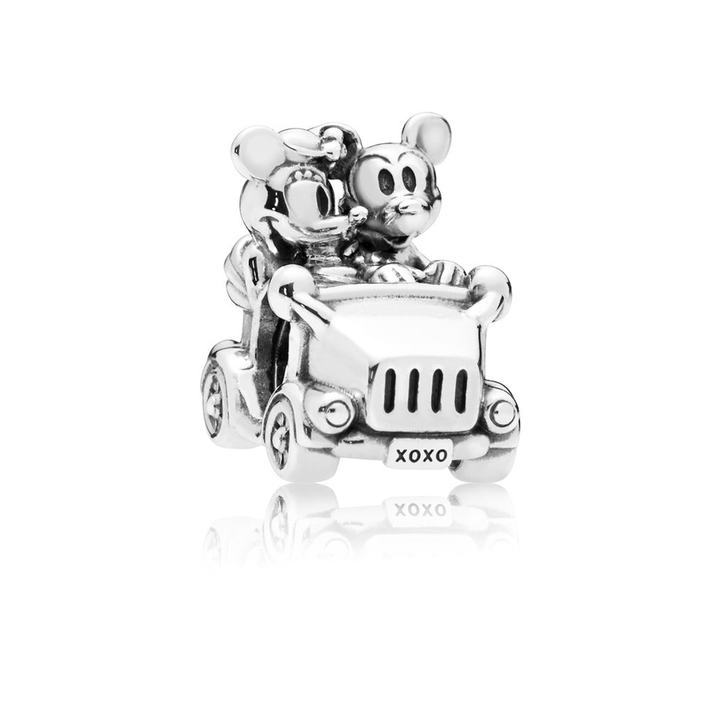 Pandora, Disney, Mickey &amp; Minnie Vintage Car Disney Mickey &amp; Minnie car silver charm 797174