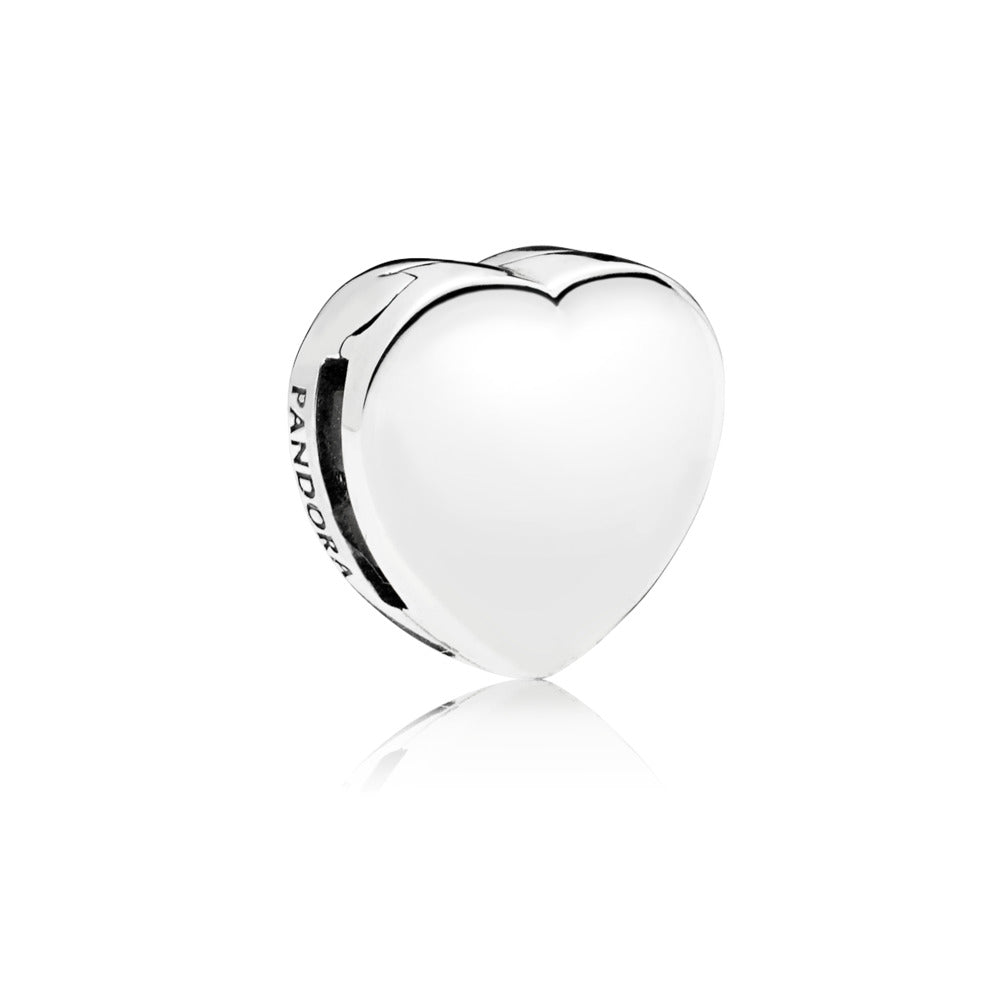 Pandora Reflexions heart clip charm in sterling silver 797620