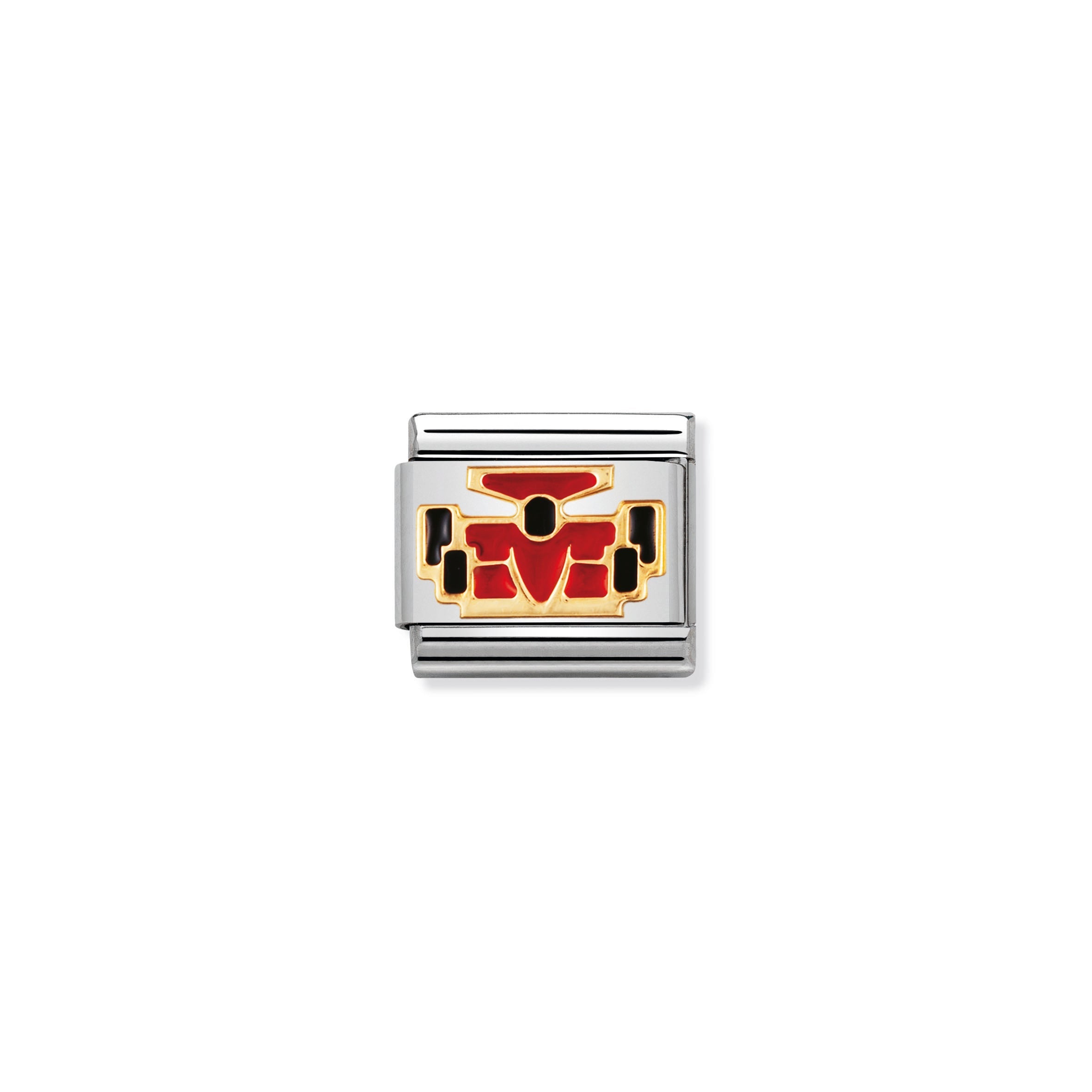 Composable Classic Sports In Stainless Steel With Enamel And 18k Gold Red Car