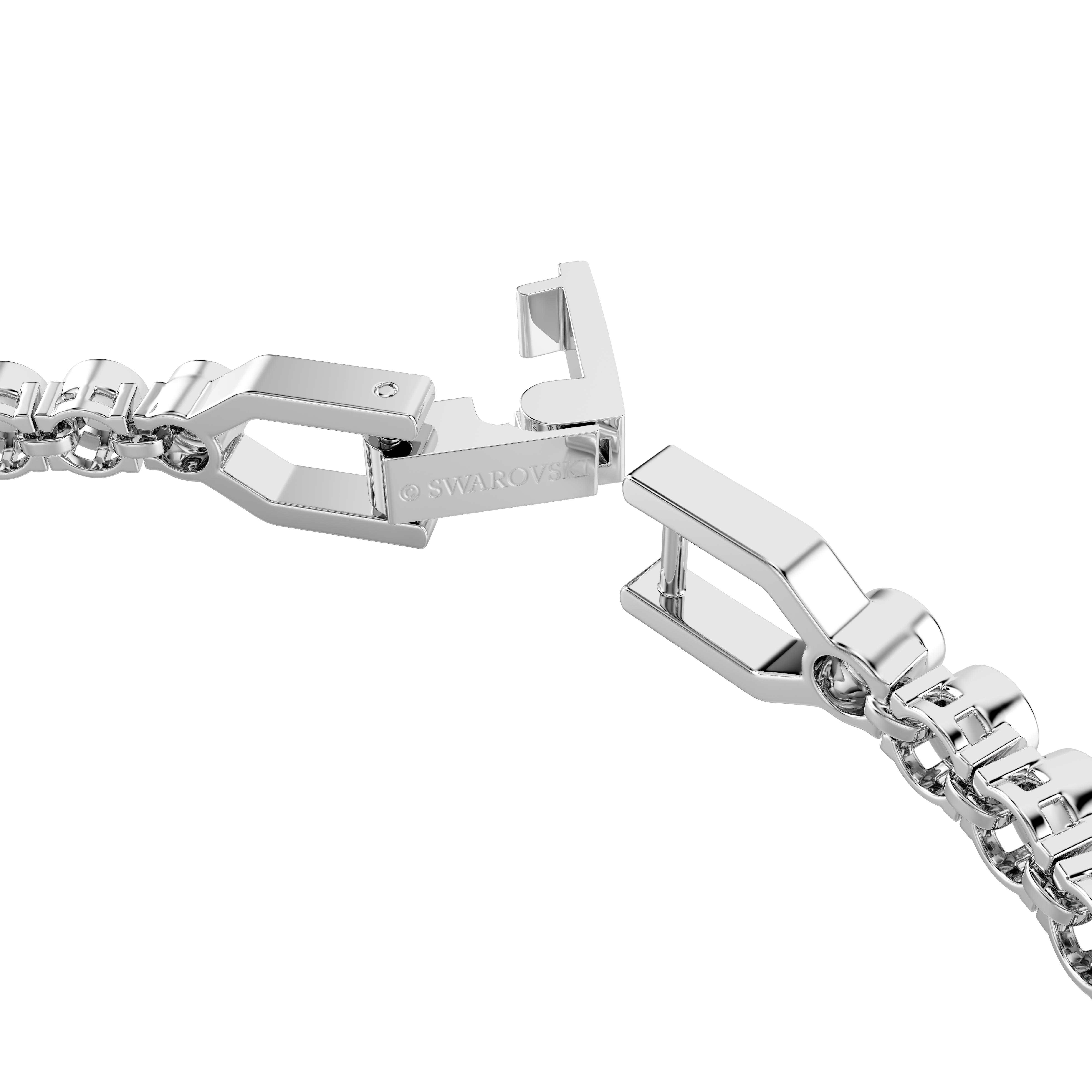 Swarovski Imber Emily Tennis bracelet, Round cut, White, Rhodium plated 1808960