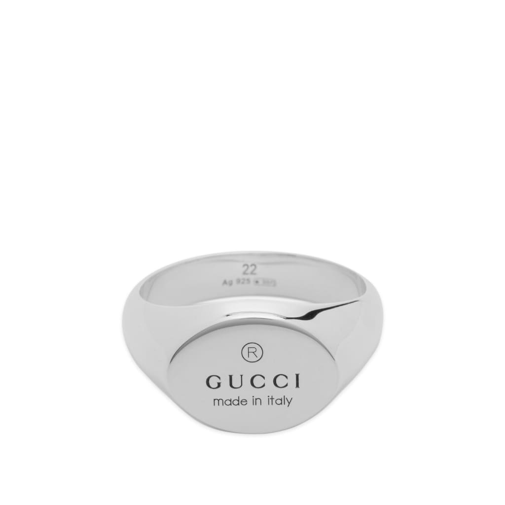 GUCCI TRADEMARK RING 12MM SILVER