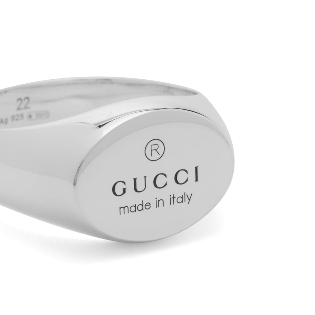 GUCCI TRADEMARK RING 12MM SILVER