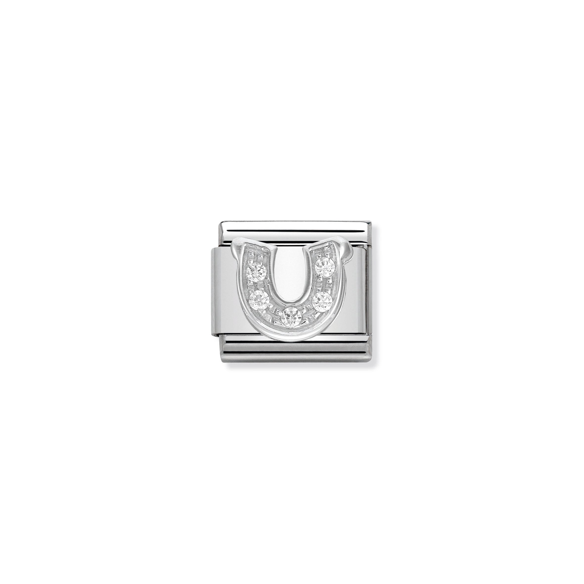 Composable Cl Symbols Steel , Cubic Zirconia And 925 Sterling Silver Horseshoe