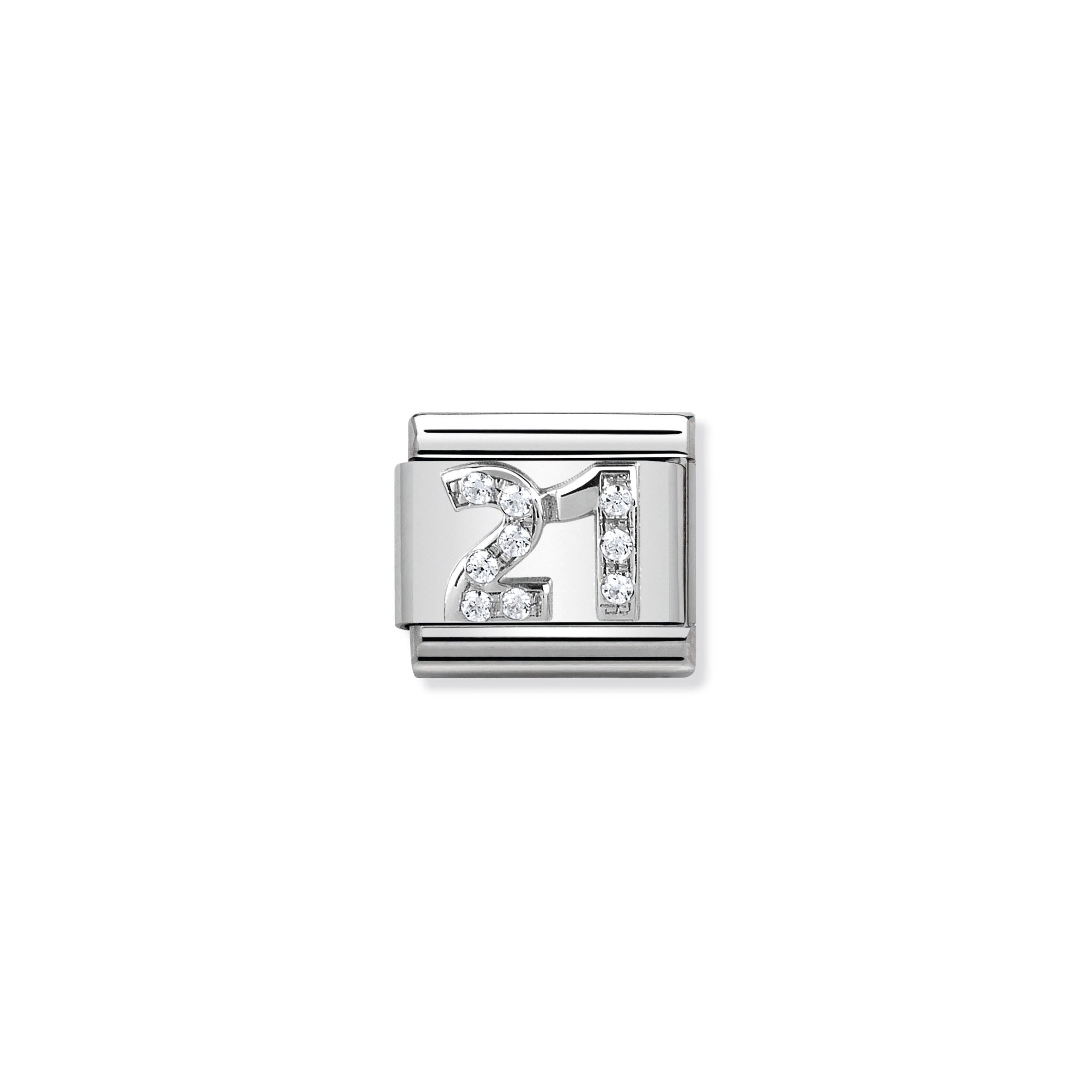 Composable Cl Symbols Steel , Cubic Zirconia And 925 Sterling Silver 21