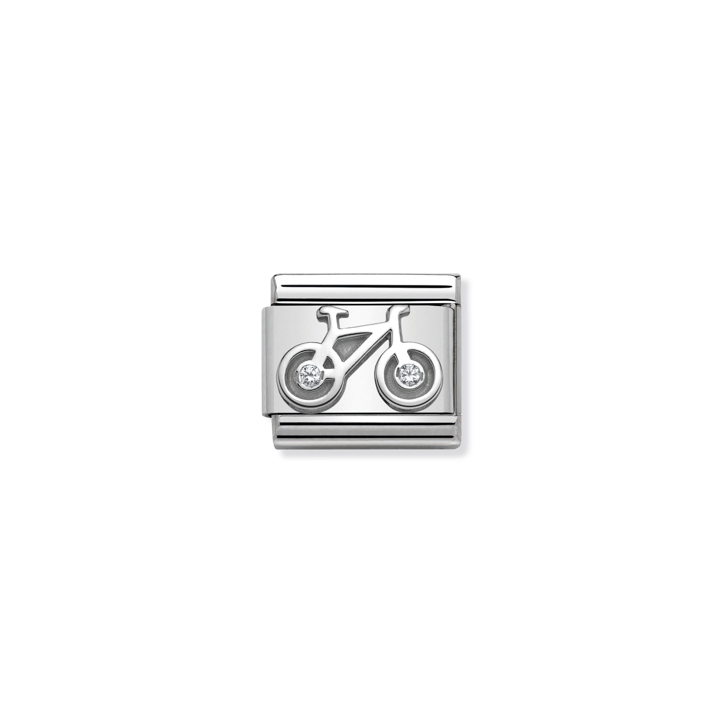Composable Cl Symbols Stainless Steel , 925 Sterling Silver, And Cubic Zirconia Bycicle