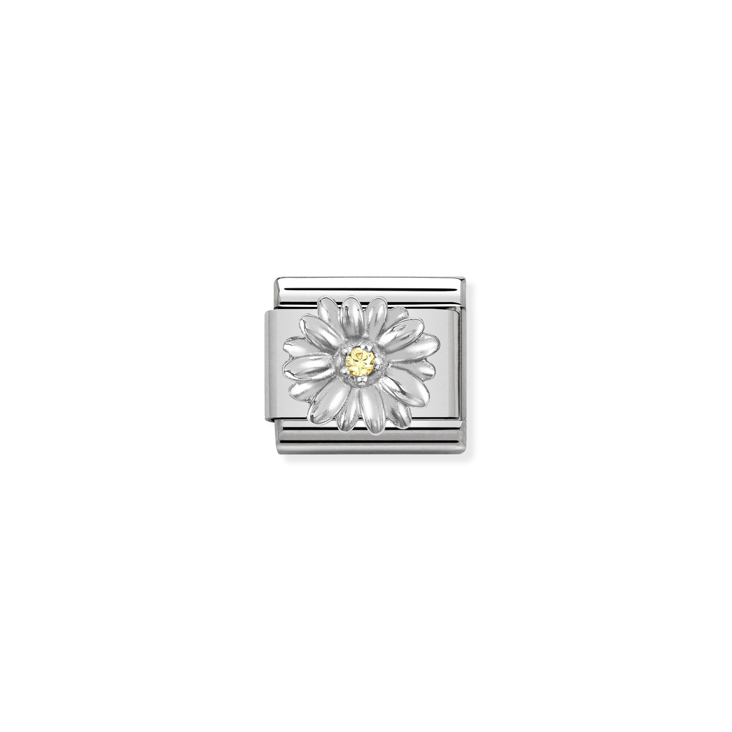 Composable Cl Symbols Stainless Steel , 925 Sterling Silver, And Cubic Zirconia Daisy