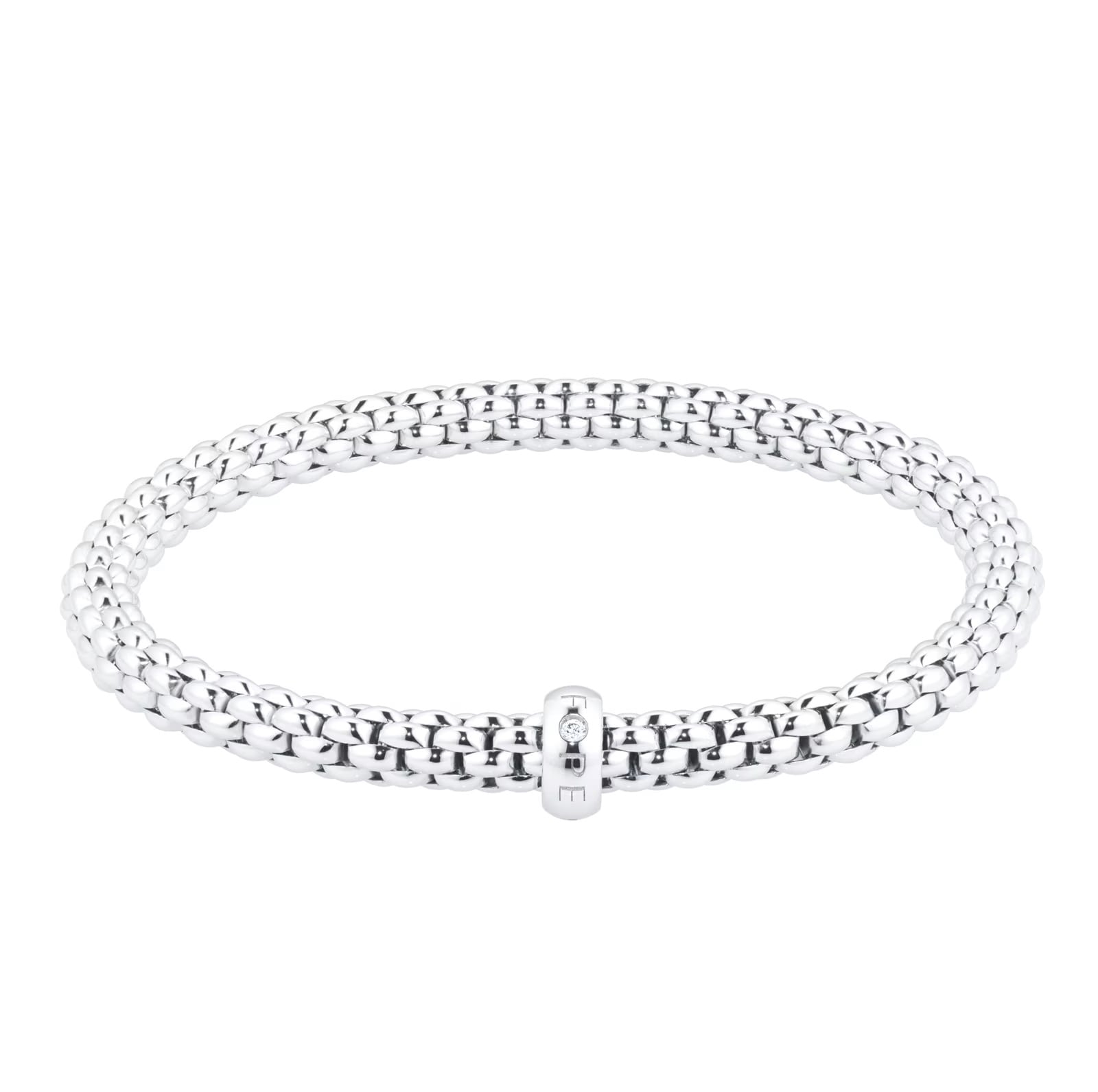 Fope
18ct White Gold Solo Diamond Medium Bracelet 01M06BX_BB_B_XBX_00M