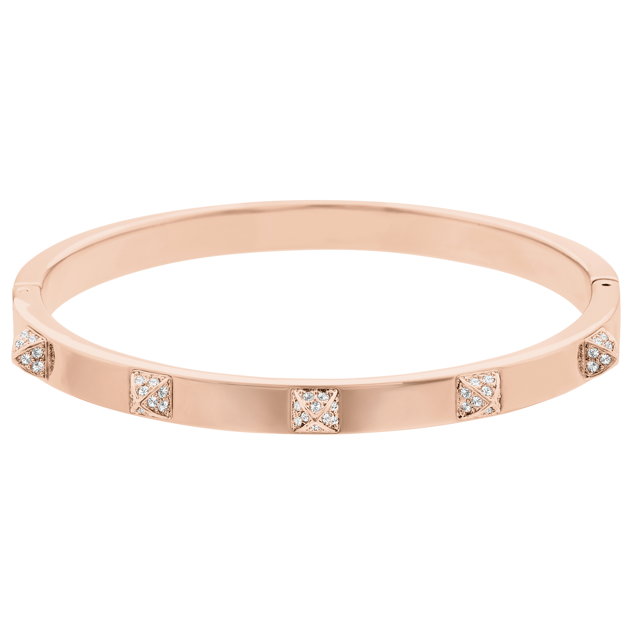 Swarovski Dextera bangle, Pavé, White, Rose gold-tone plated 5098368