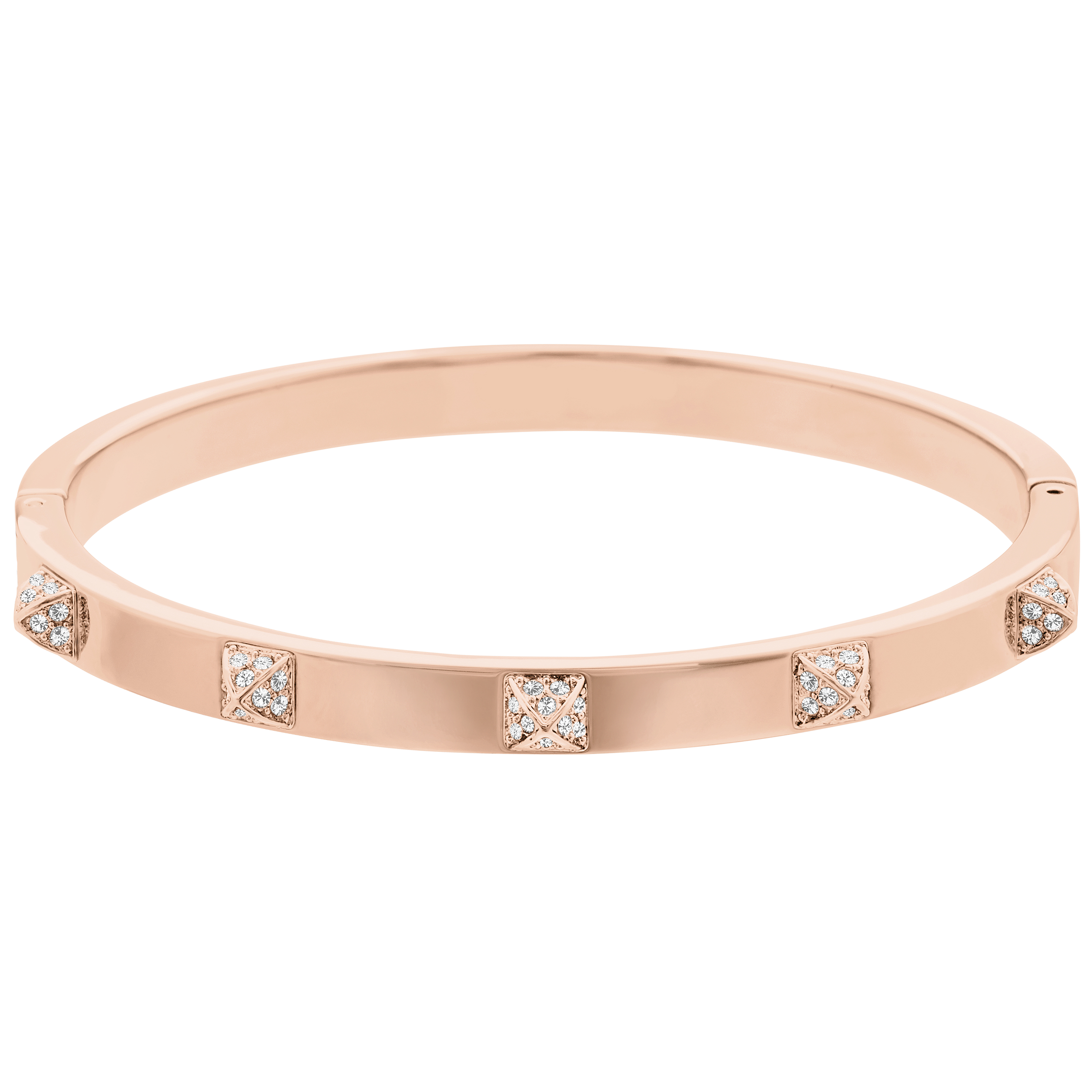 SWAROVSKI TACTIC BANGLE, WHITE, ROSE GOLD-TONE FINISH