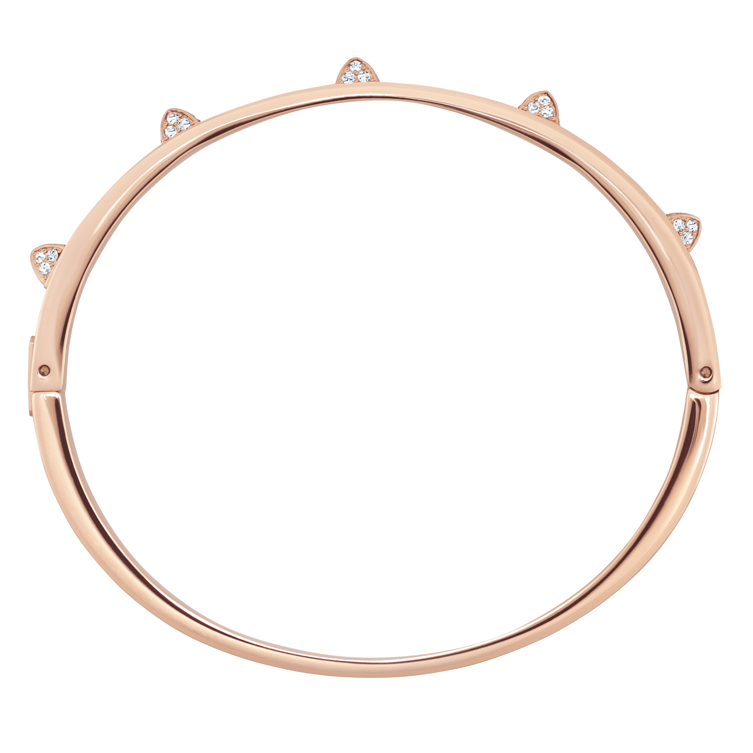 Swarovski Dextera bangle, Pavé, White, Rose gold-tone plated 5098834
