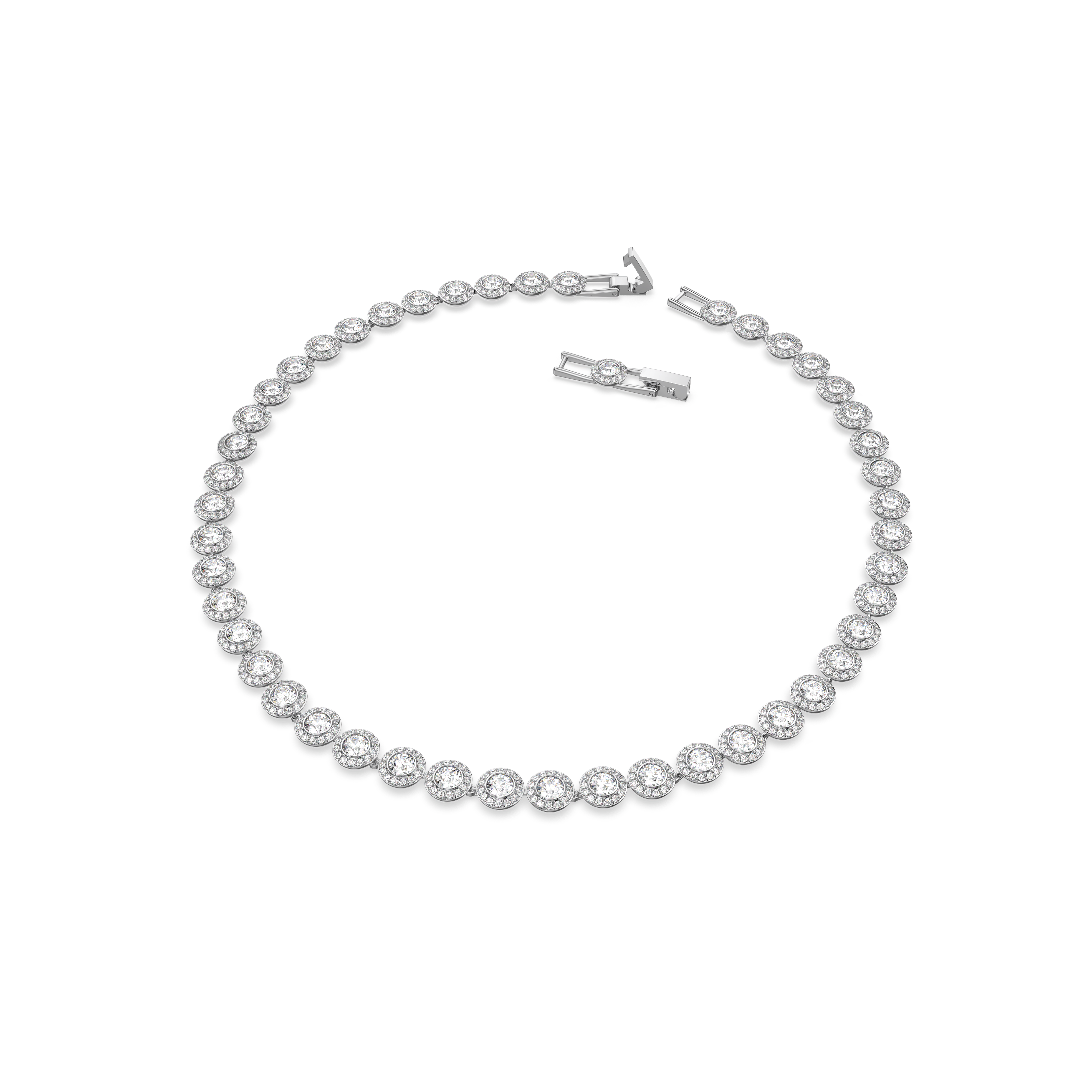 Swarovski Una Angelic necklace, Round cut, Medium, White, Rhodium plated 5117703