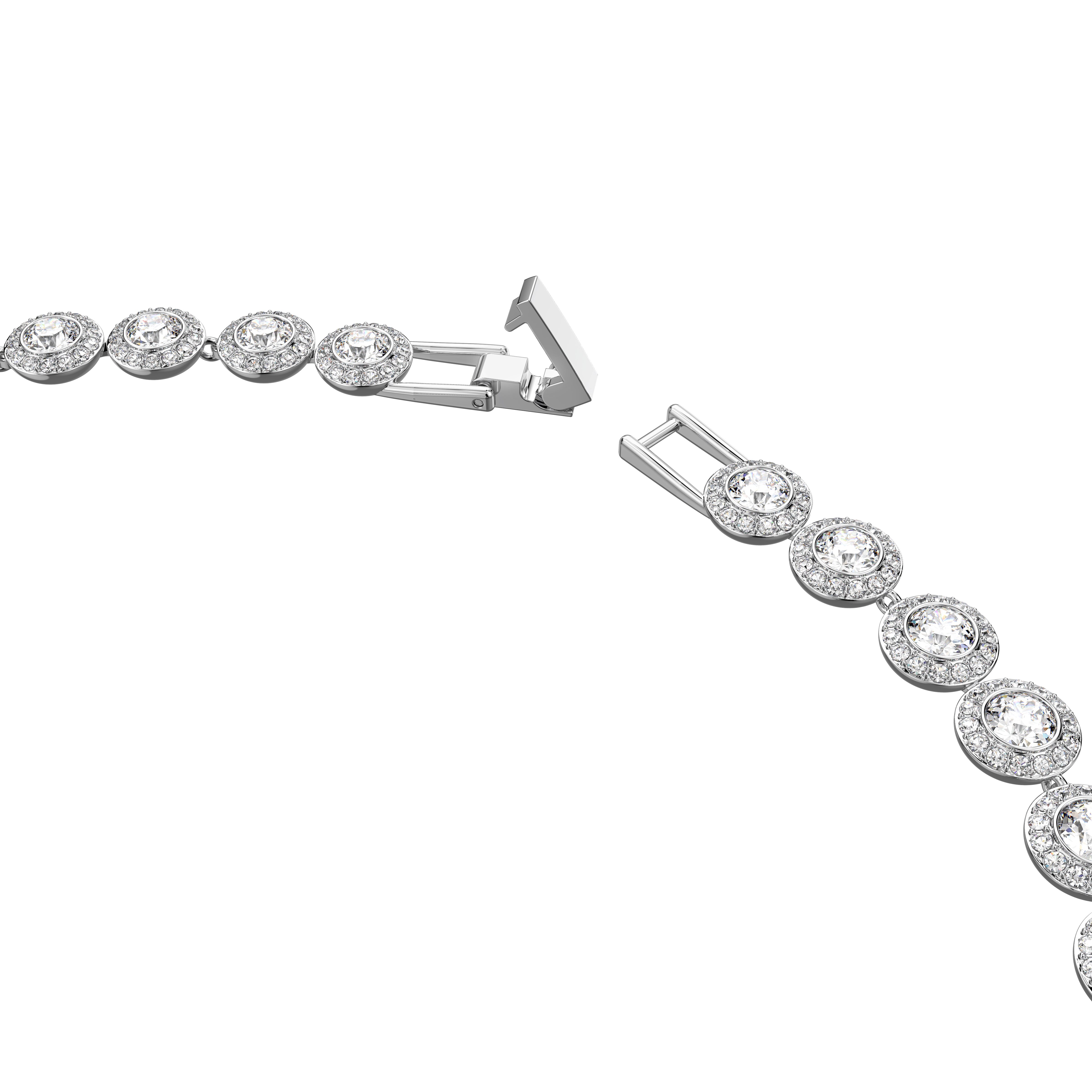 Swarovski Una Angelic necklace, Round cut, Medium, White, Rhodium plated 5117703