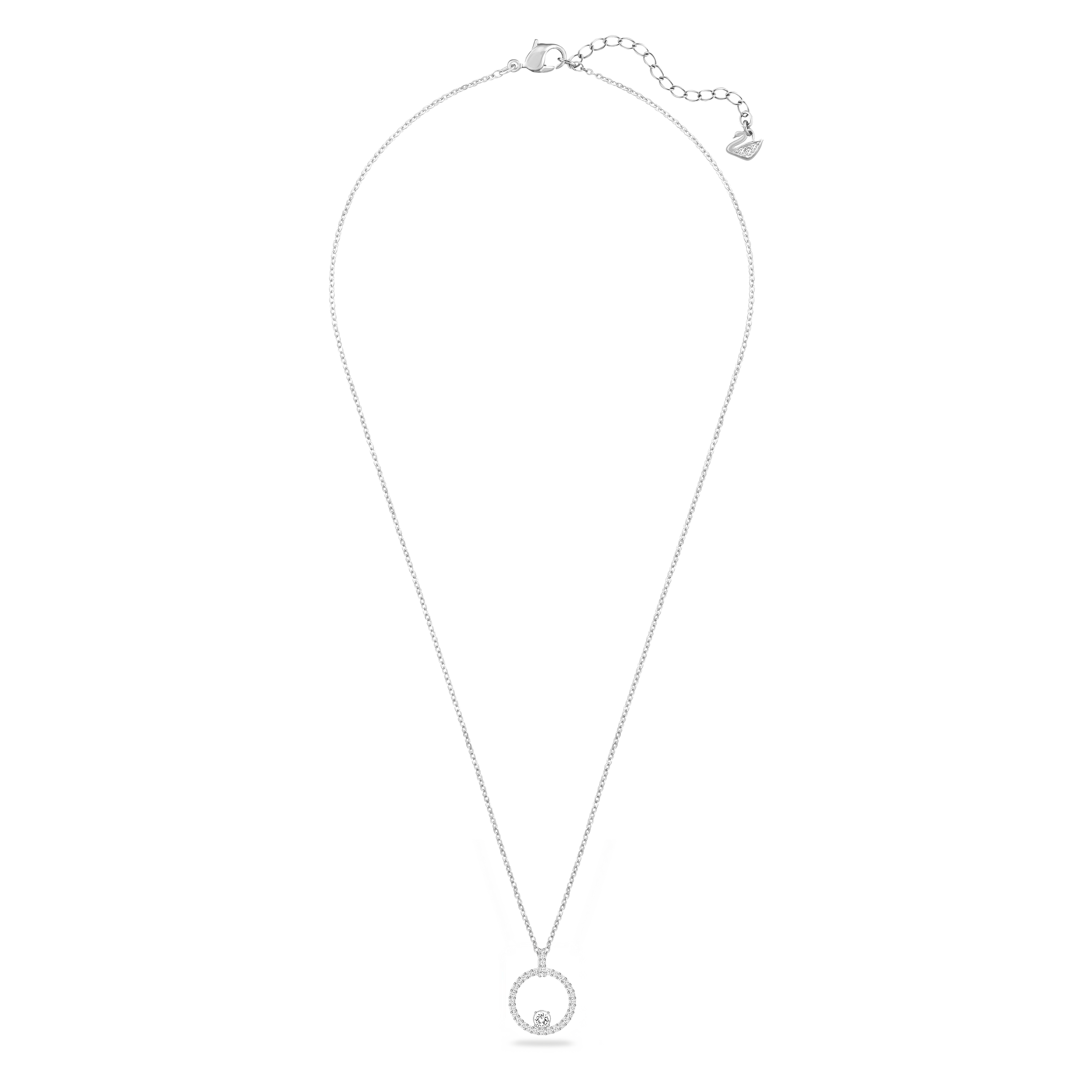 SWAROVSKI CREATIVITY PENDANT, WHITE, RHODIUM PLATED 5198686