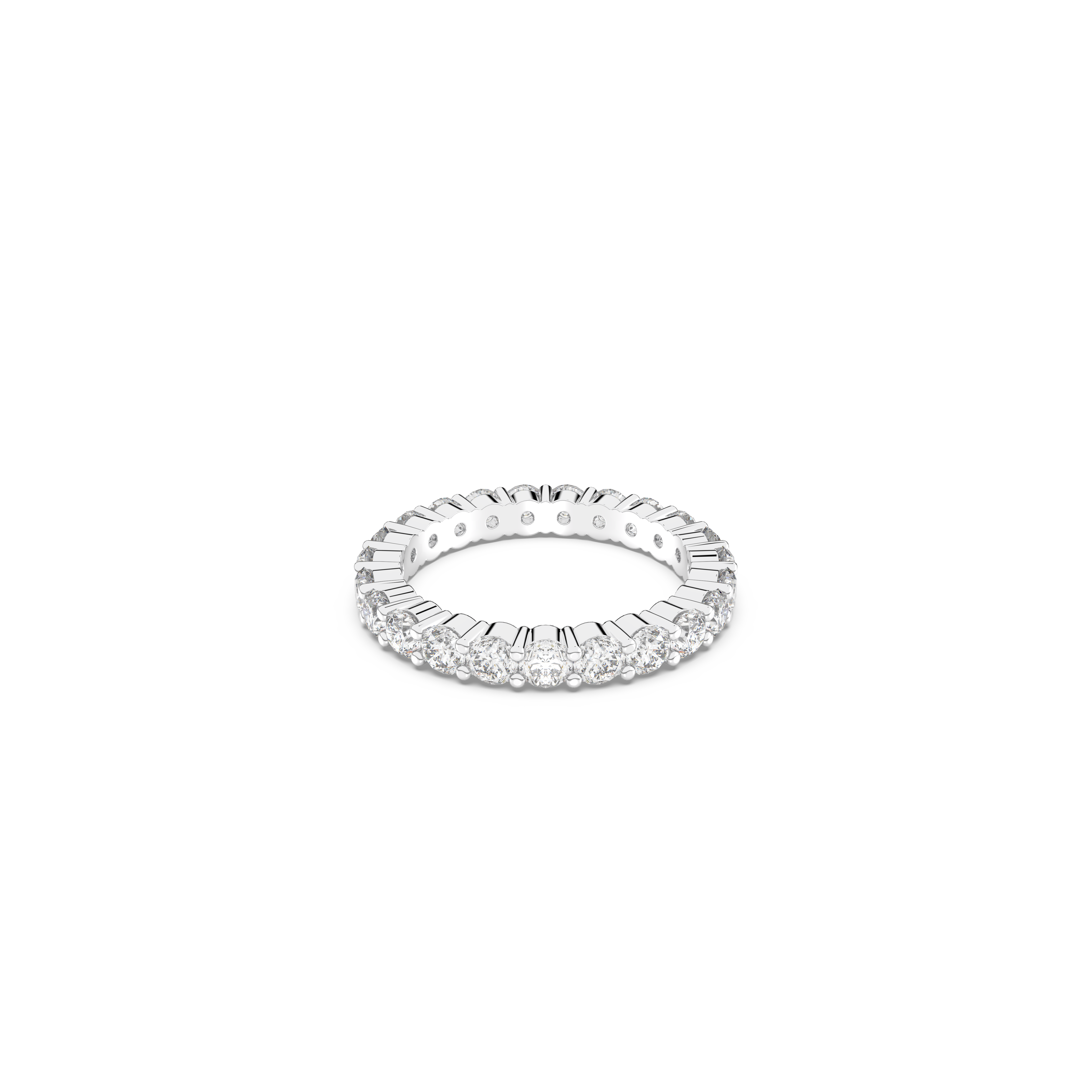 SWAROVSKI VITTORE XL RING, ROUND CUT, WHITE, RHODIUM PLATED