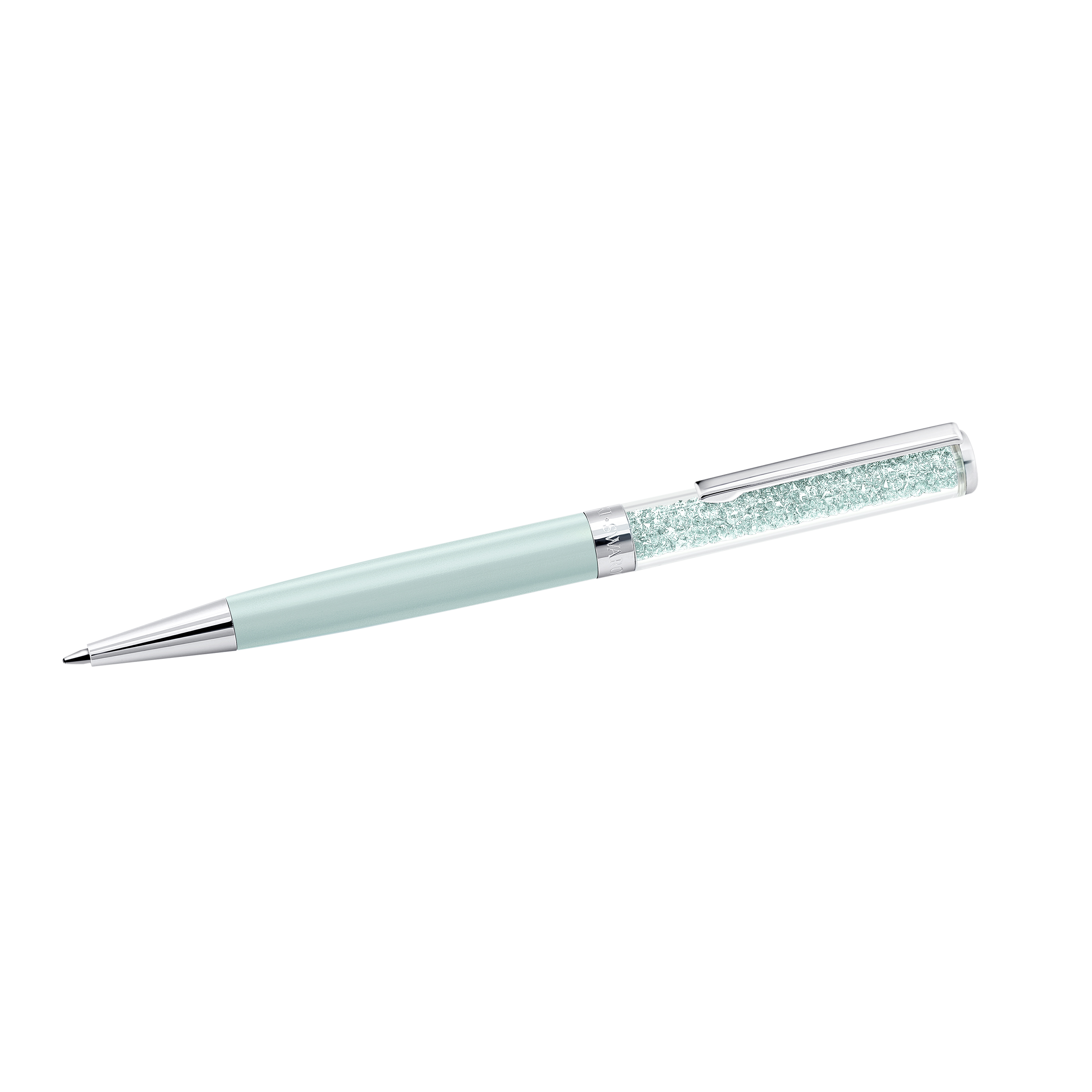 Swarovski Crystalline ballpoint pen, Green, Green lacquered, Chrome plated 5351072