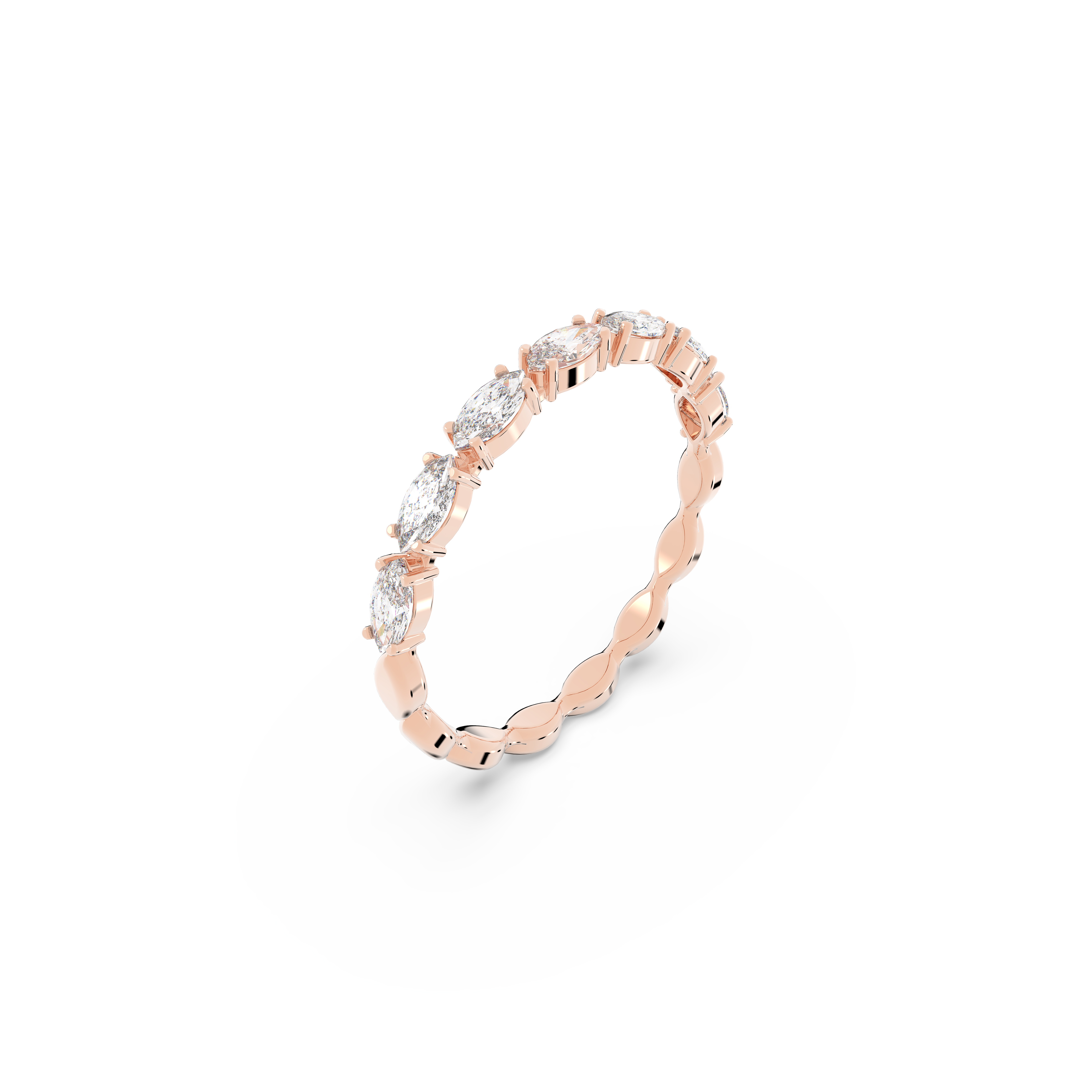 SWAROVSKI VITTORE RING, MARQUISE CUT, WHITE, ROSE GOLD-TONE PLATED