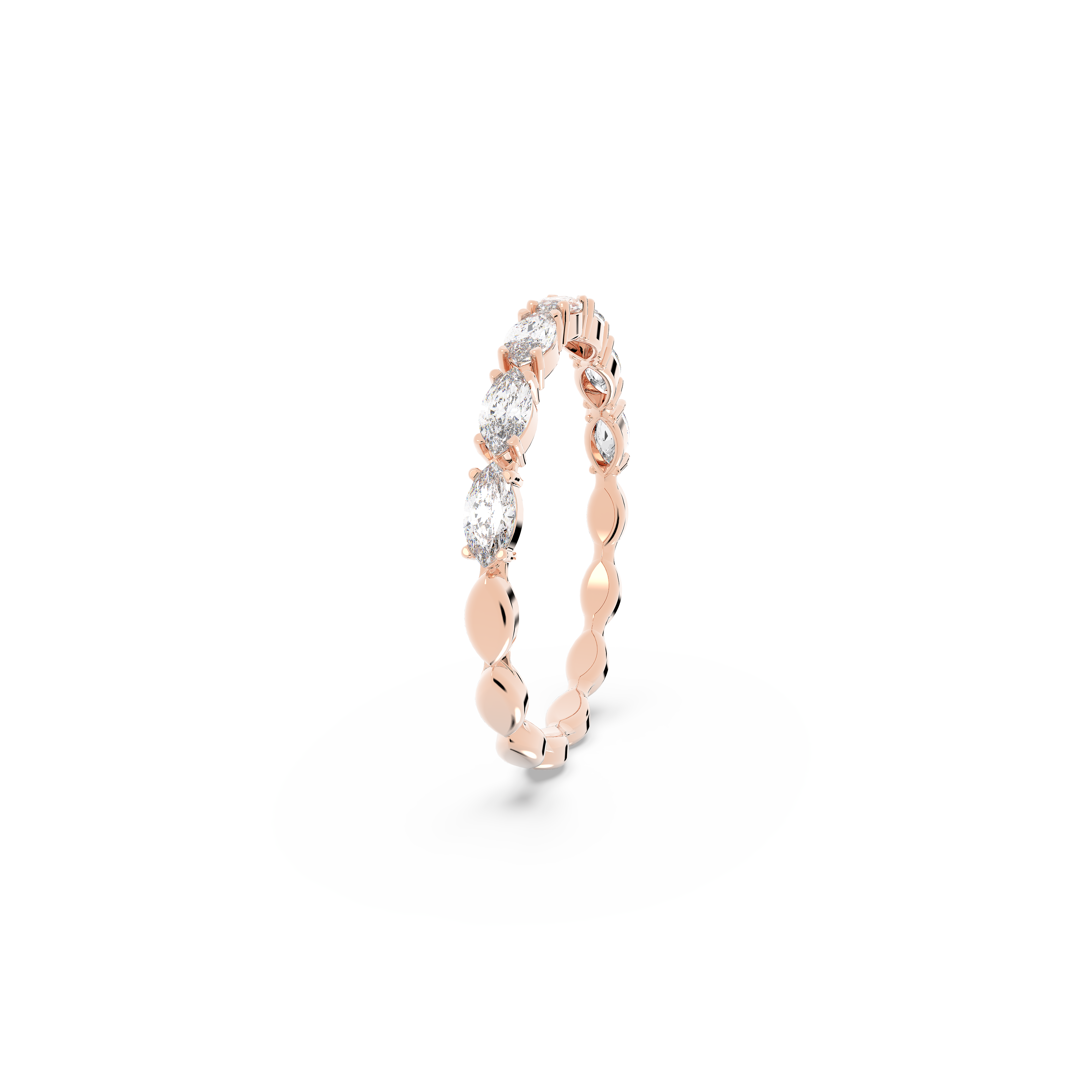 SWAROVSKI VITTORE RING, MARQUISE CUT, WHITE, ROSE GOLD-TONE PLATED