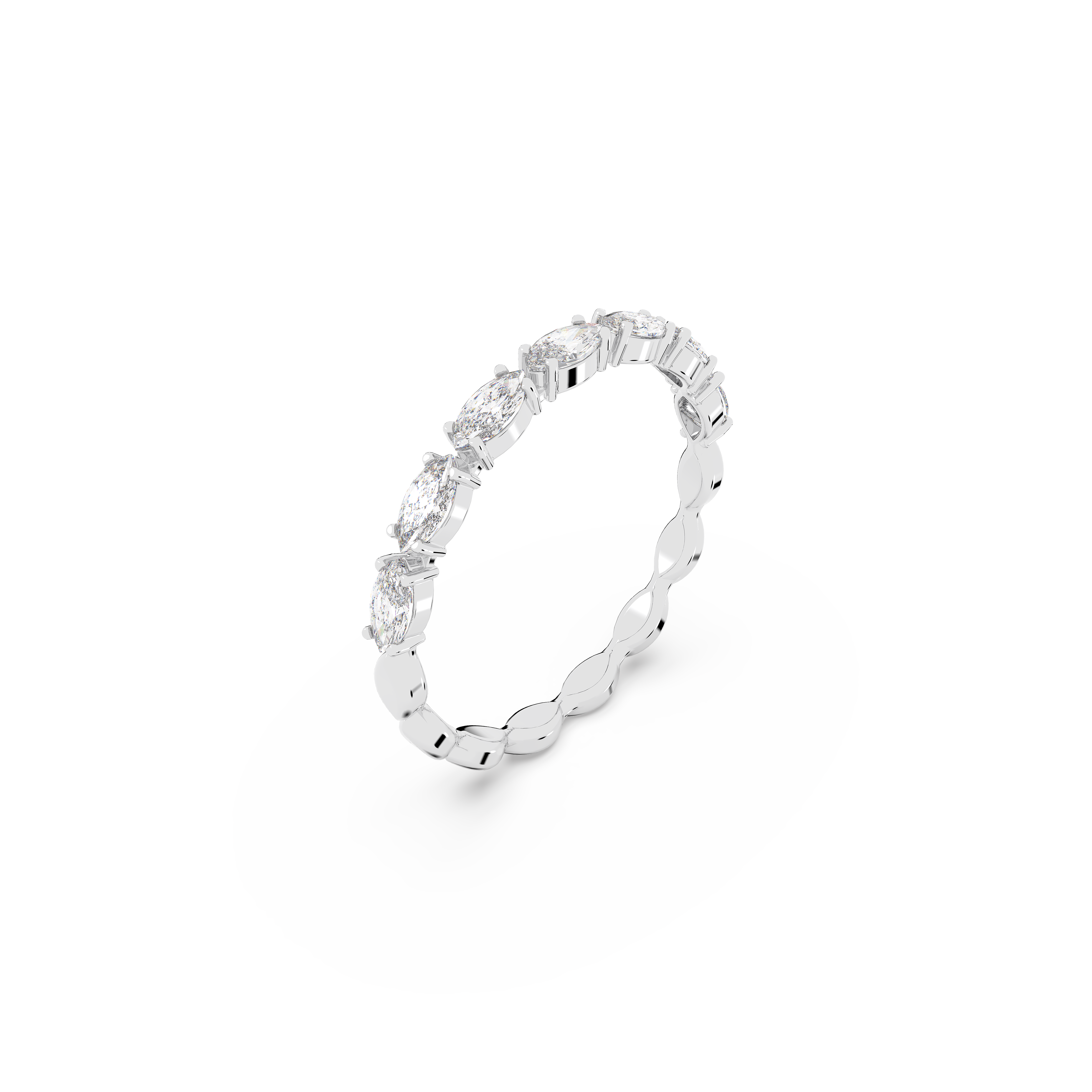 SWAROVSKI VITTORE RING, MARQUISE CUT, WHITE, RHODIUM PLATED