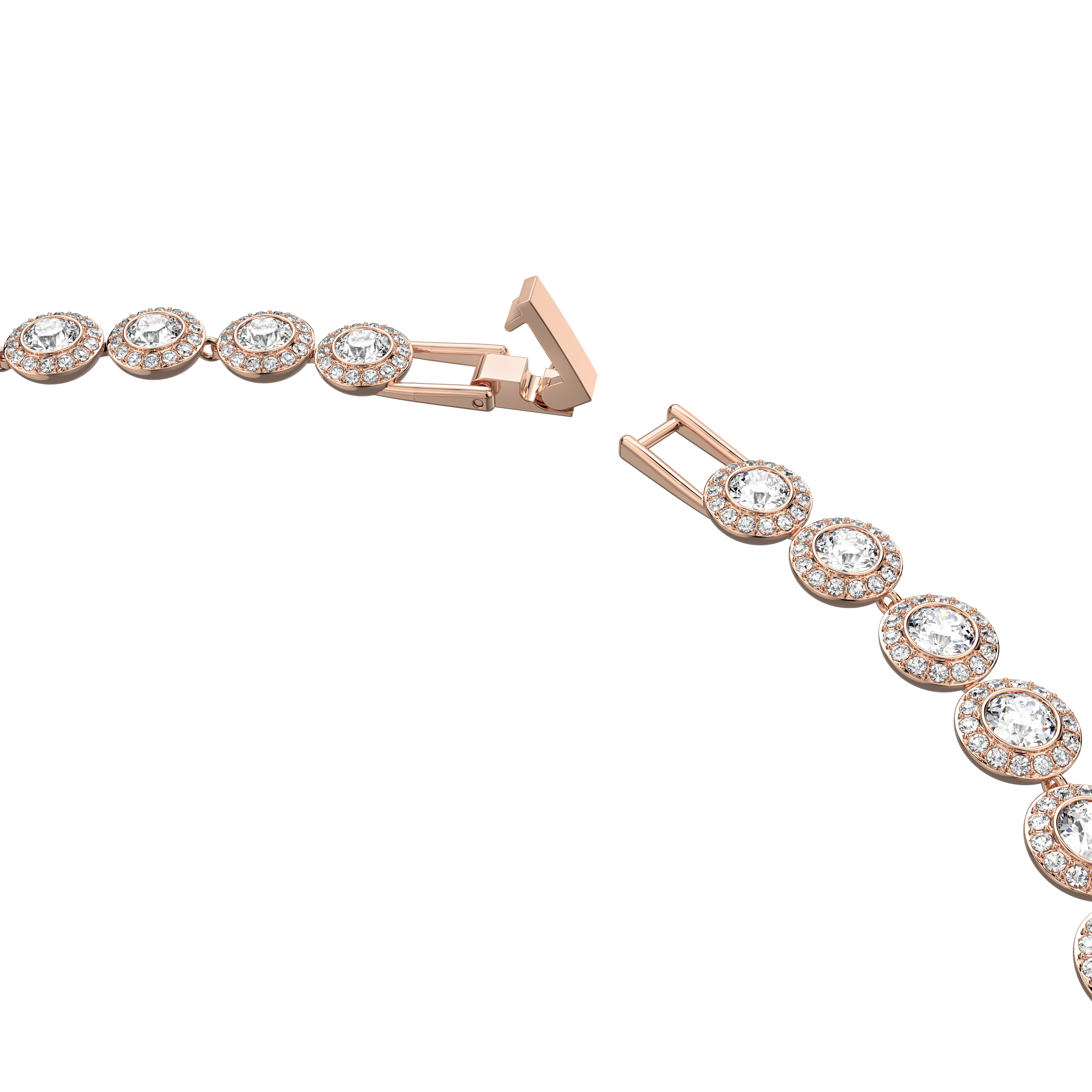 Swarovski Una Angelic necklace, Round cut, Medium, White, Rose gold-tone plated 5367845