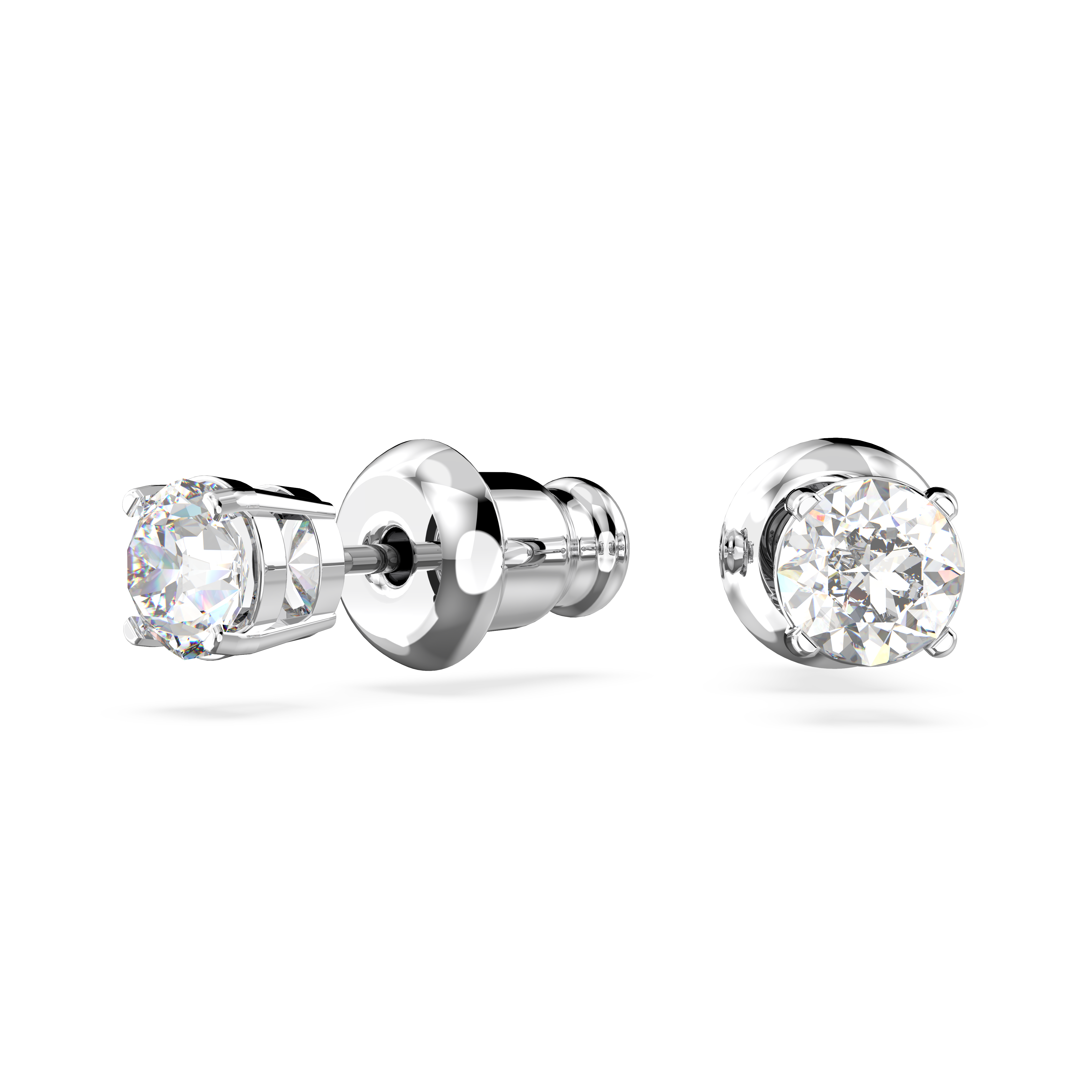 SWAROVSKI ATTRACT STUD EARRINGS, ROUND CUT, WHITE, RHODIUM PLATED 5408436