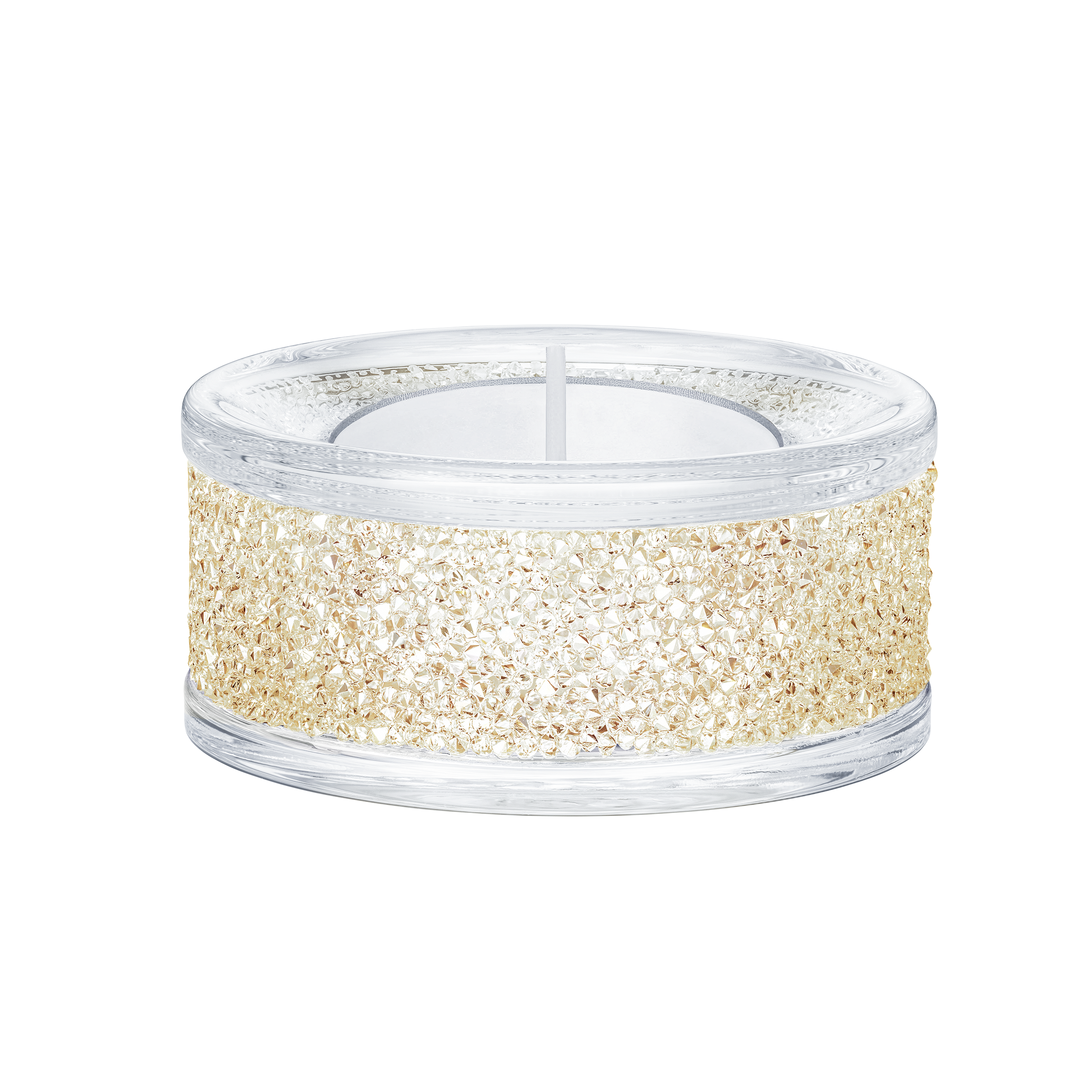 SWAROVSKI SHIMMER TEA LIGHT HOLDER, GOLD TONE 5428724