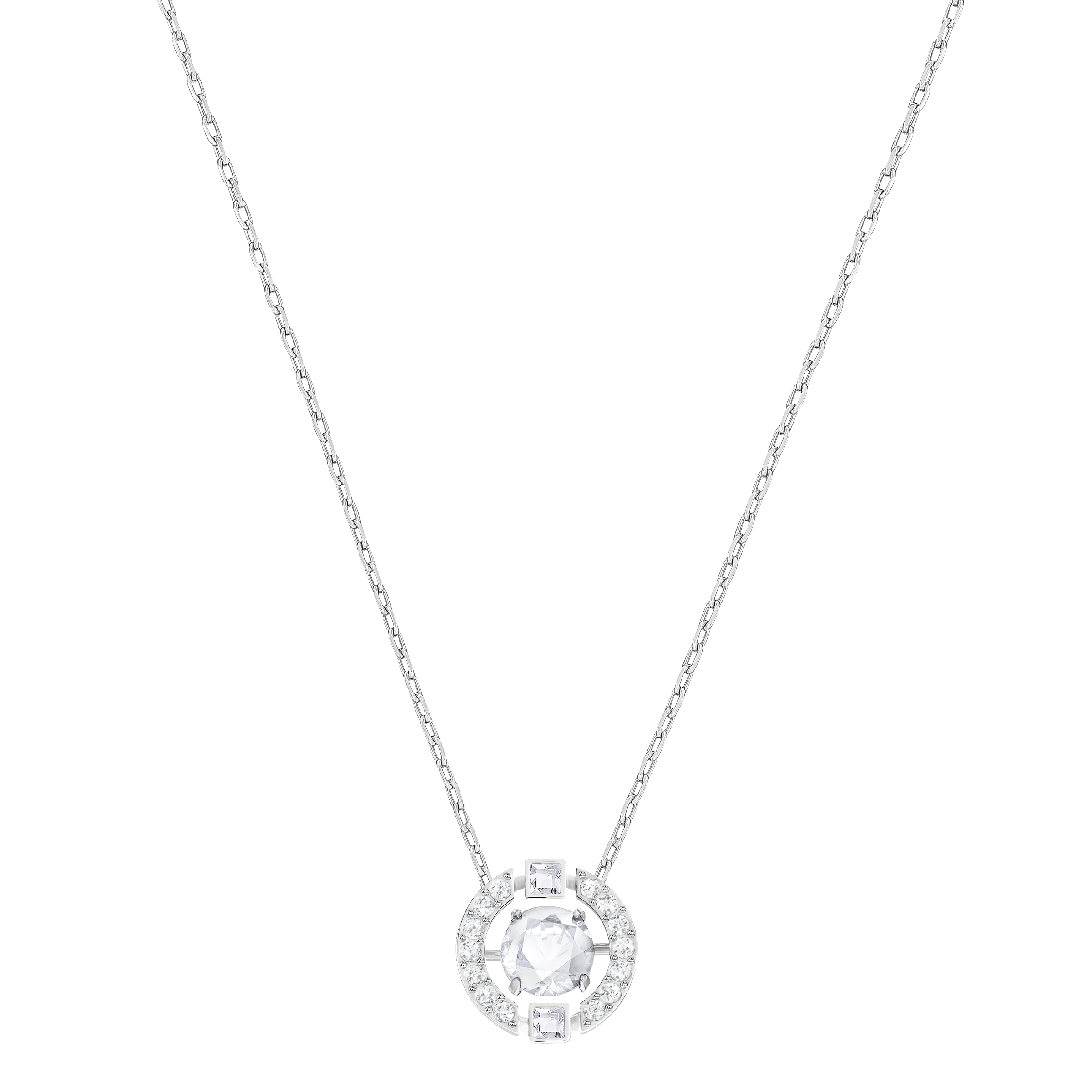 SWAROVSKI SS SPARKLING DC:NECKLACE CZWH/CRY/RHS 5492234