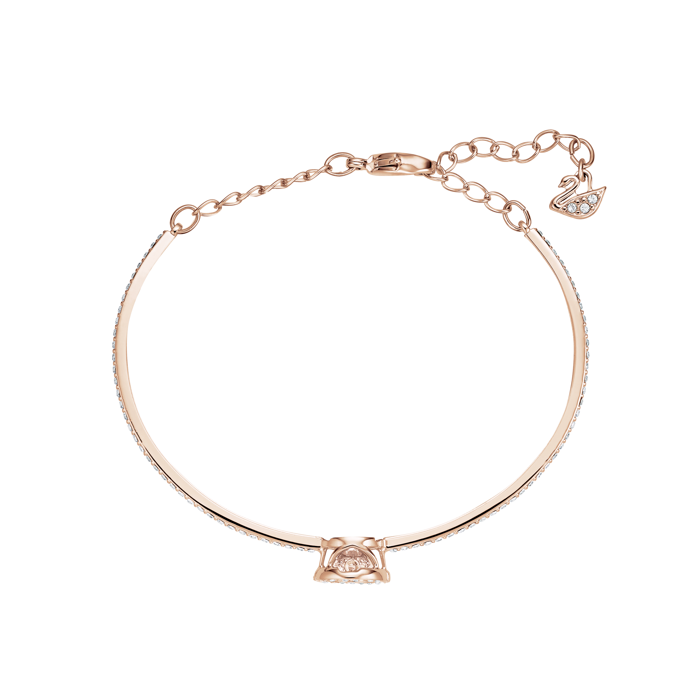 SWAROVSKI SWAROVSKI SPARKLING DANCE BANGLE, ROUND CUT, WHITE, ROSE GOLD-TONE PLATED 5497483