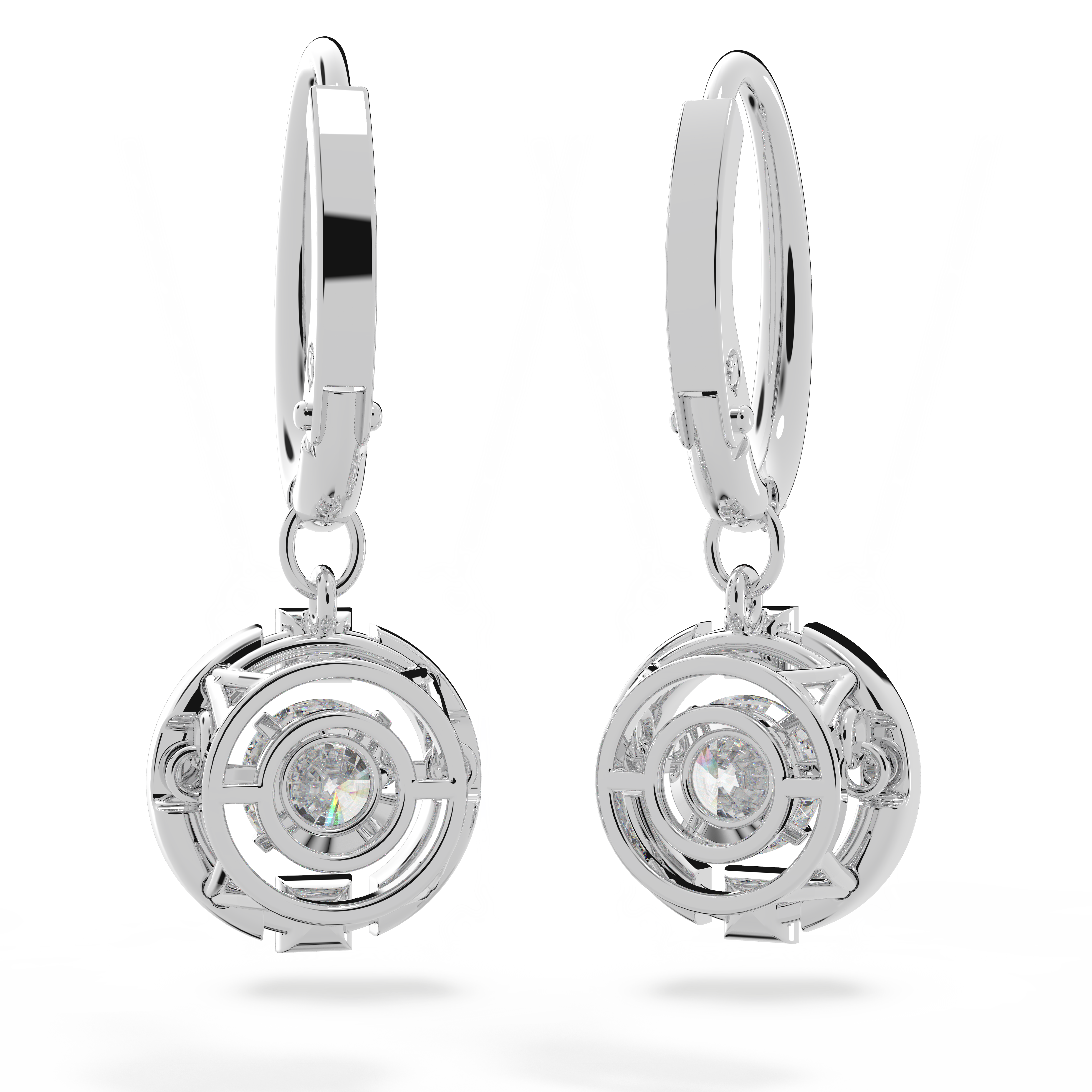 SWAROVSKI SWAROVSKI SPARKLING DANCE DROP EARRINGS, ROUND CUT, WHITE, RHODIUM PLATED 5504652