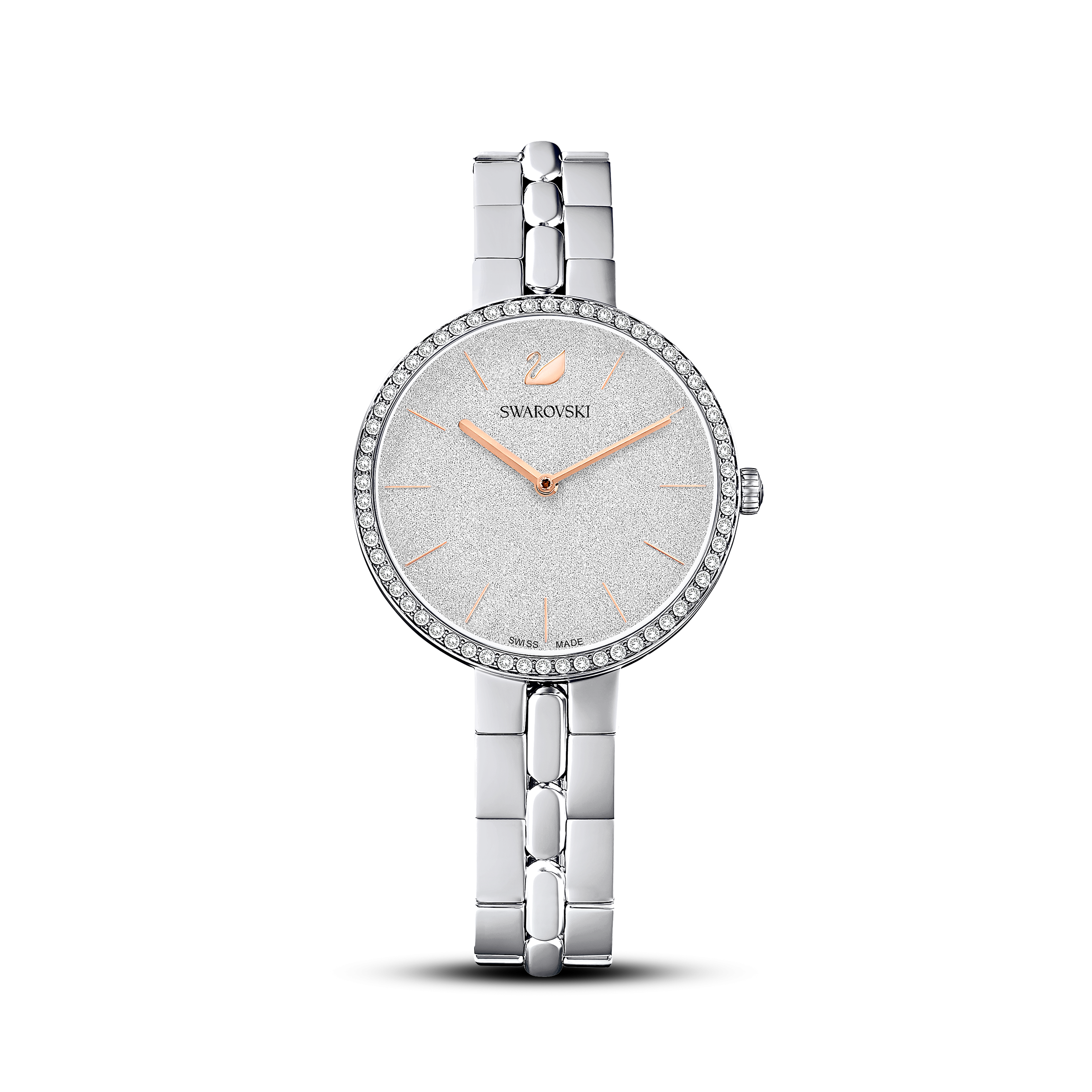 SWAROVSKI COSMOPOLITAN WATCH, SWISS MADE, METAL BRACELET, SILVER TONE, STAINLESS STEEL 5517807