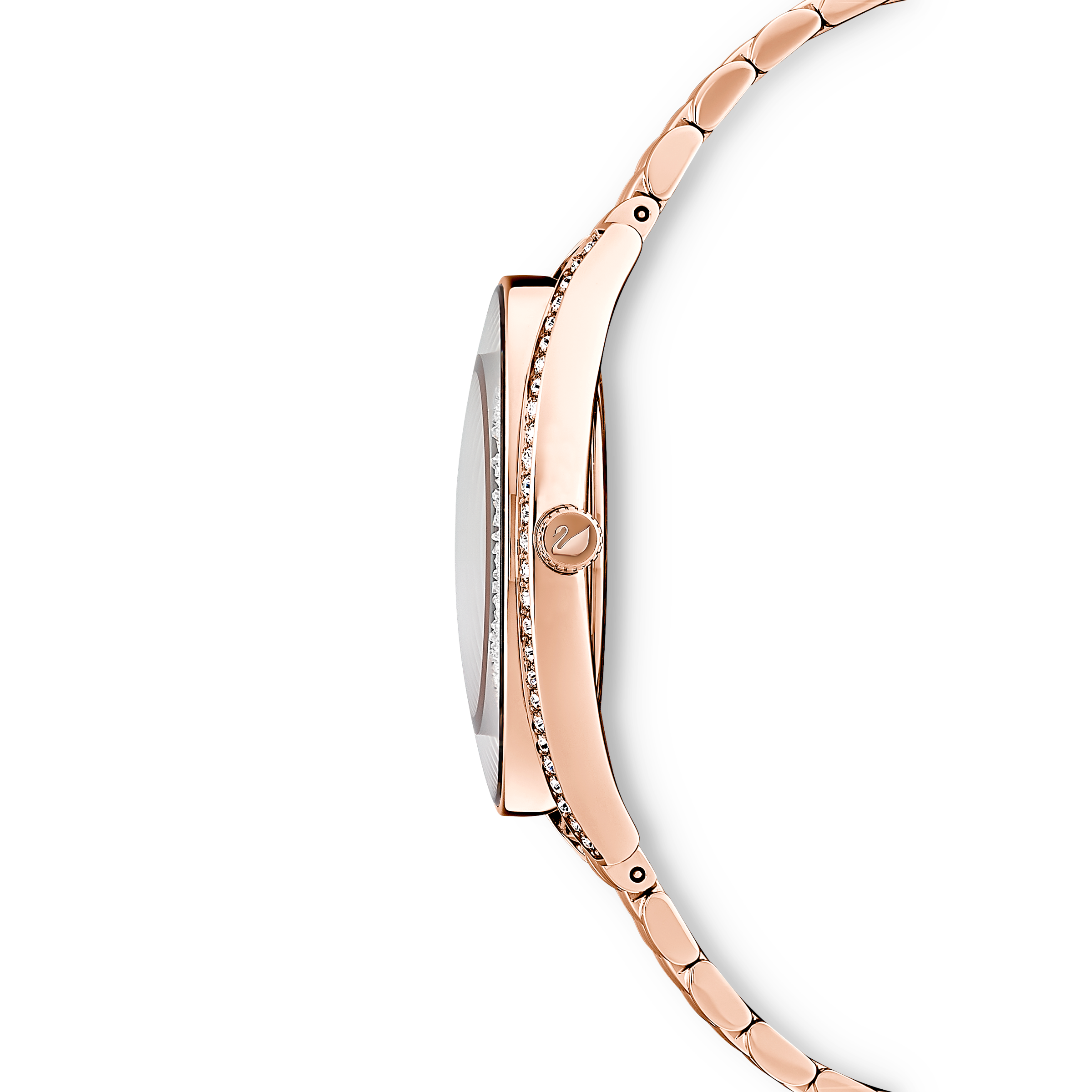 Swarovski Crystalline aura watch, Swiss Made, Metal bracelet, Rose gold tone, Rose gold-tone finish 5519459