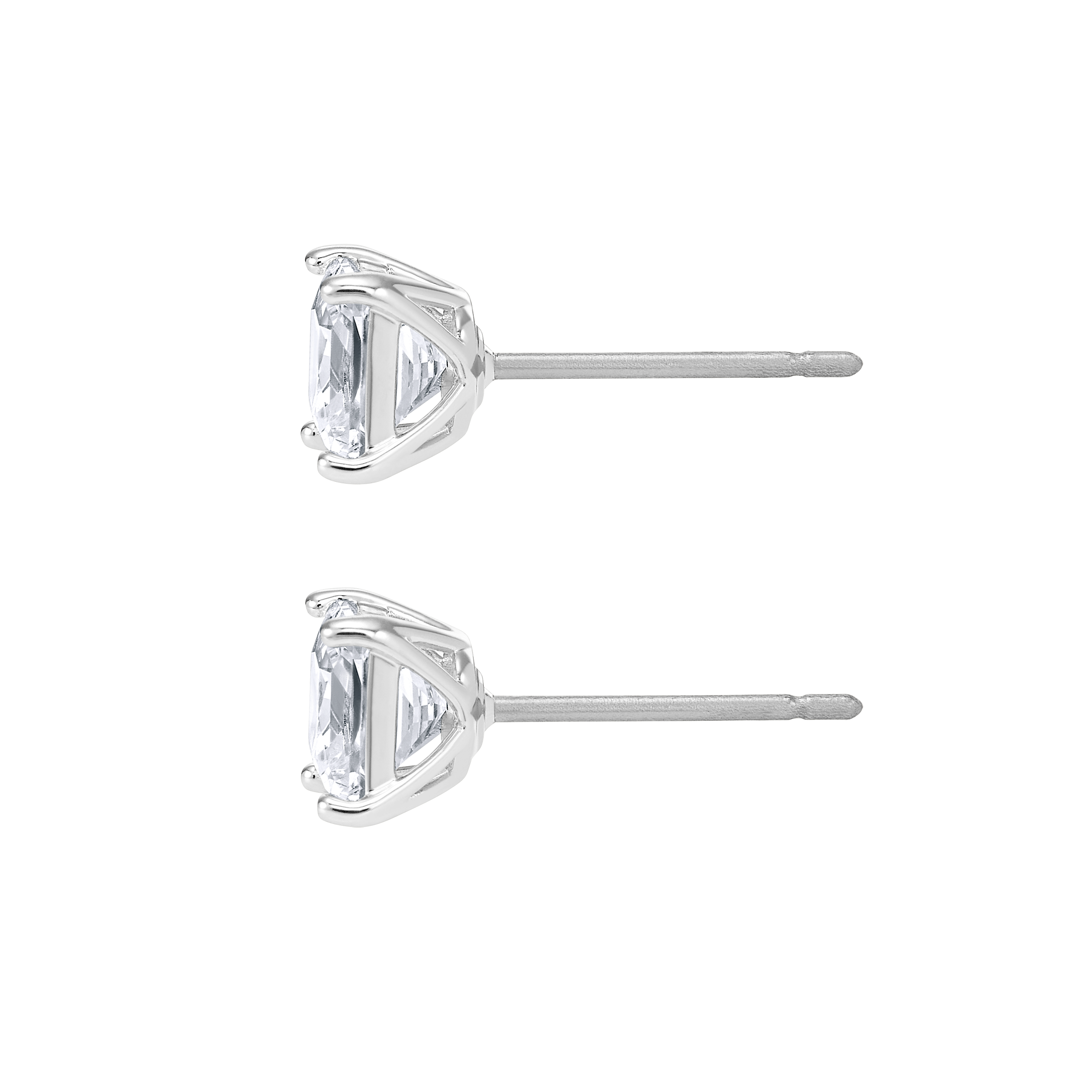 Swarovski Stilla Attract stud earrings, Square cut, White, Rhodium plated 5537868