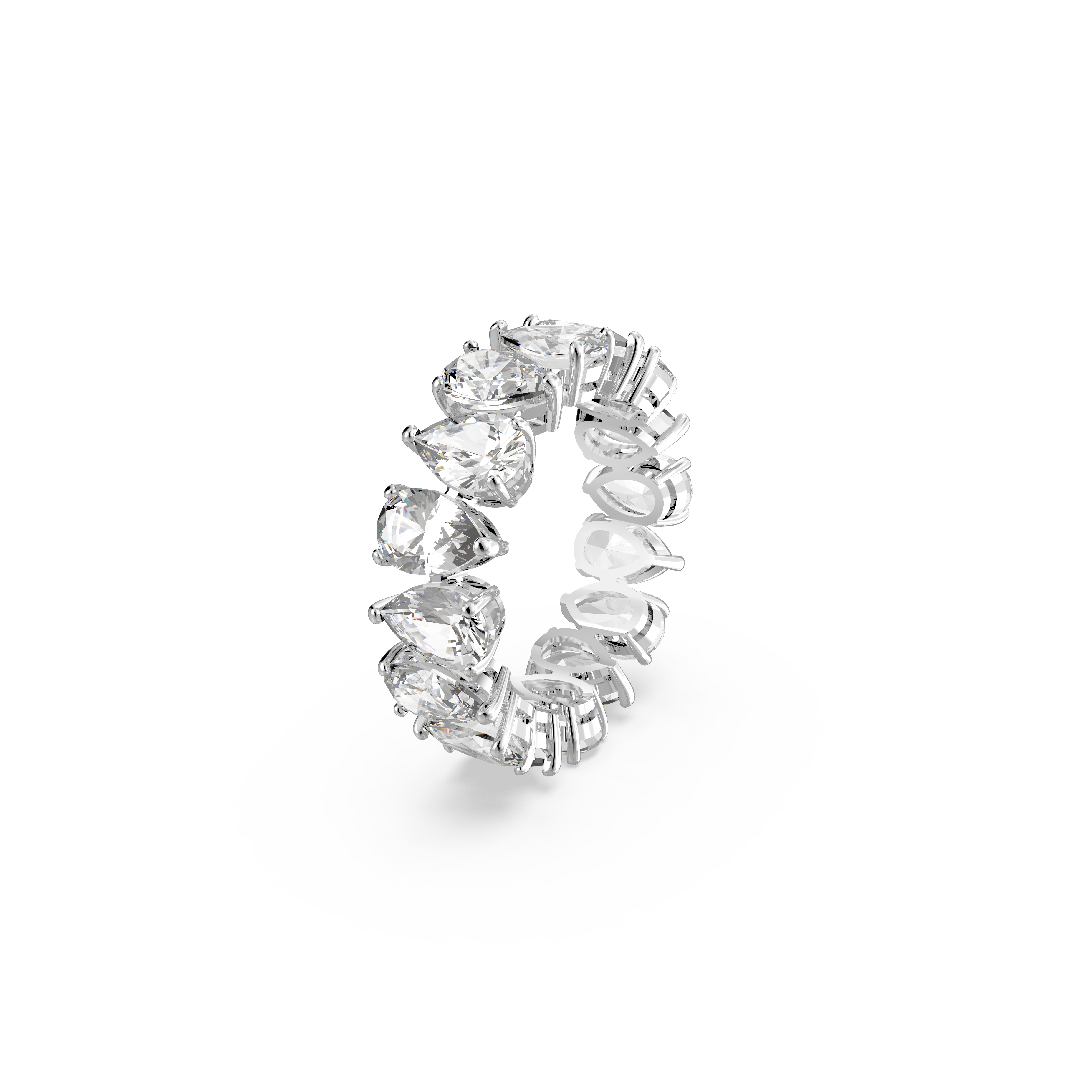 SWAROVSKI VITTORE RING, DROP CUT, WHITE, RHODIUM PLATED