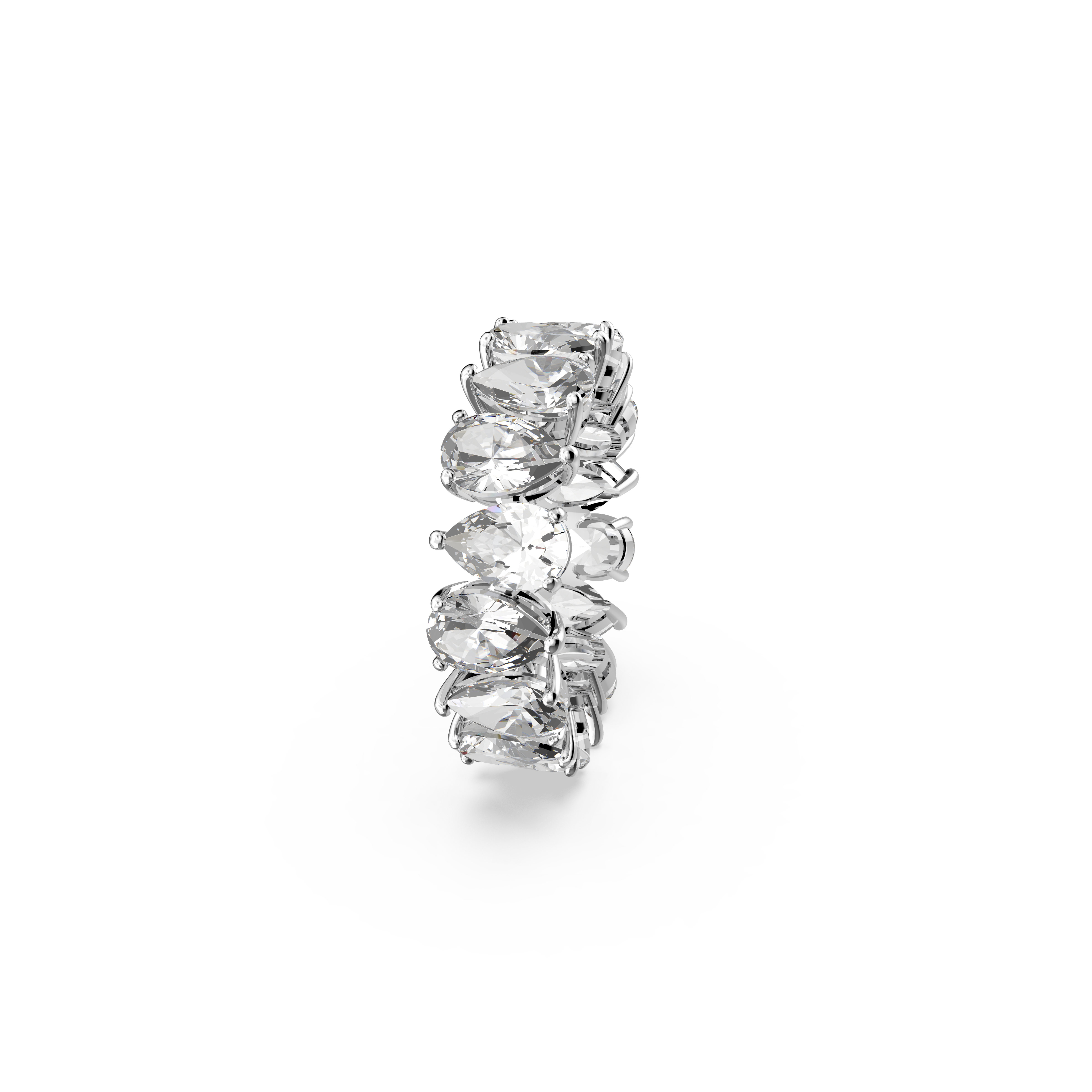 SWAROVSKI VITTORE RING, DROP CUT, WHITE, RHODIUM PLATED