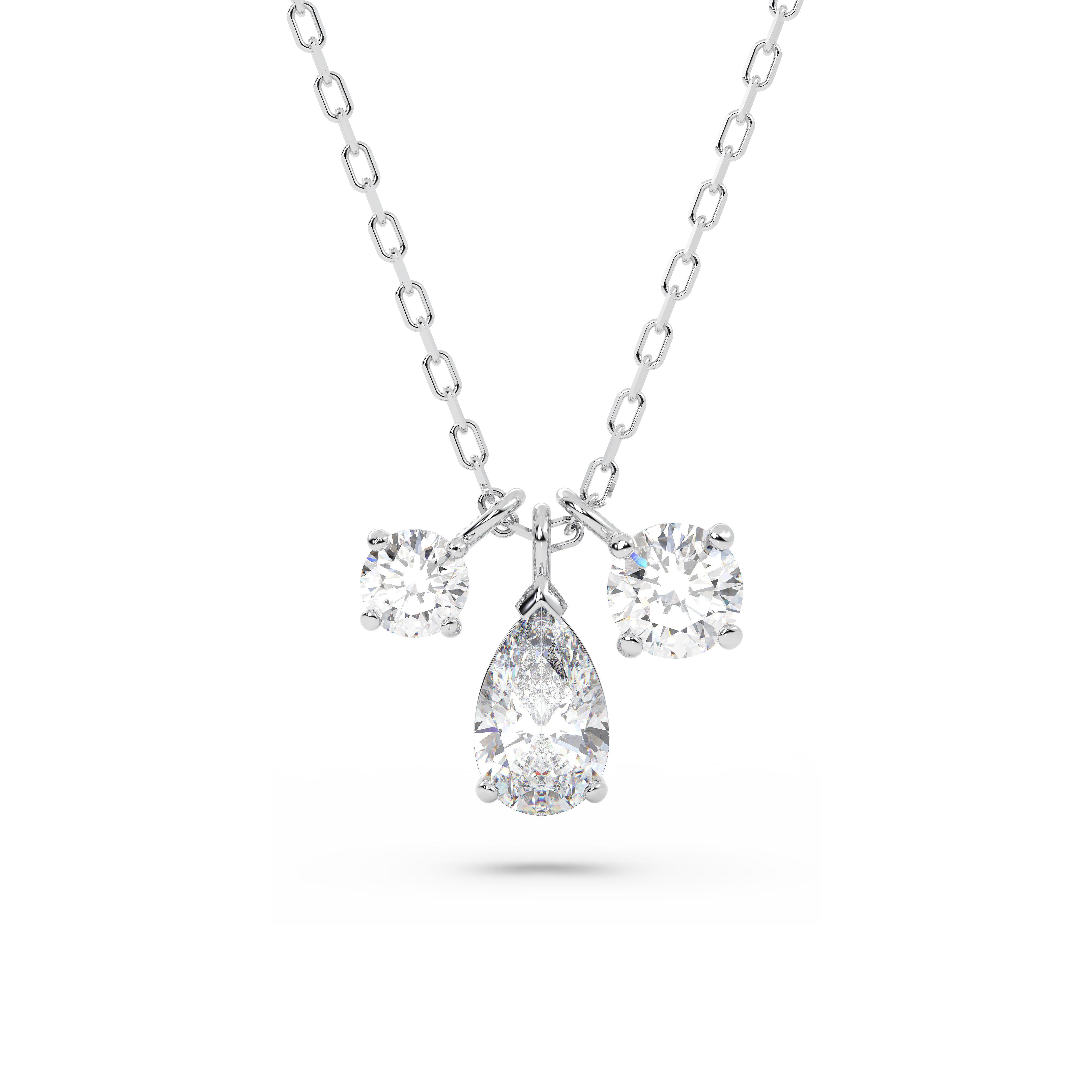 SWAROVSKI ATTRACT PENDANT, MIXED CUTS, CLUSTER, WHITE, RHODIUM PLATED 5571077