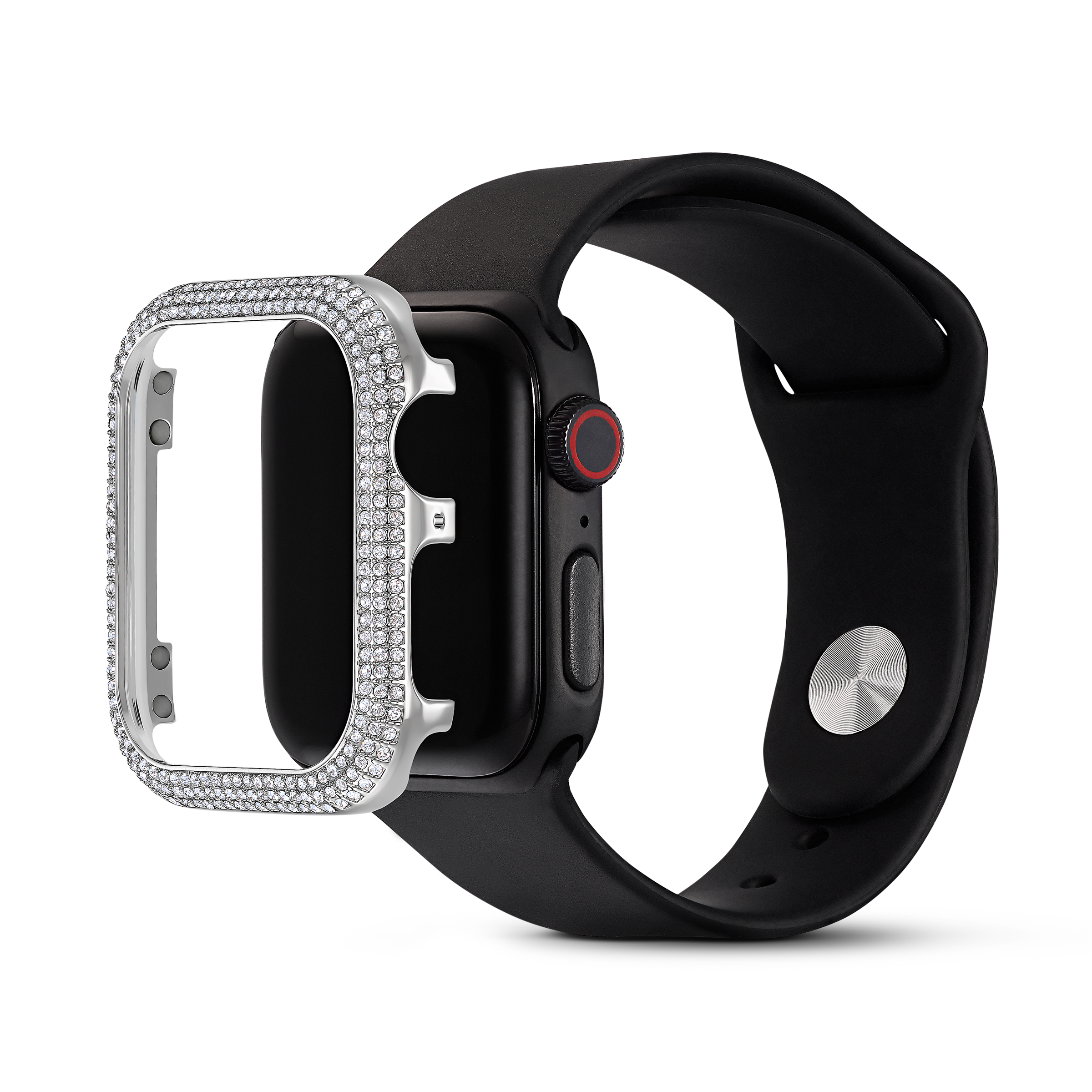 Swarovski Sparkling case, For Apple Watch® Series 4 & 5, 40 mm, Silver tone 5572573