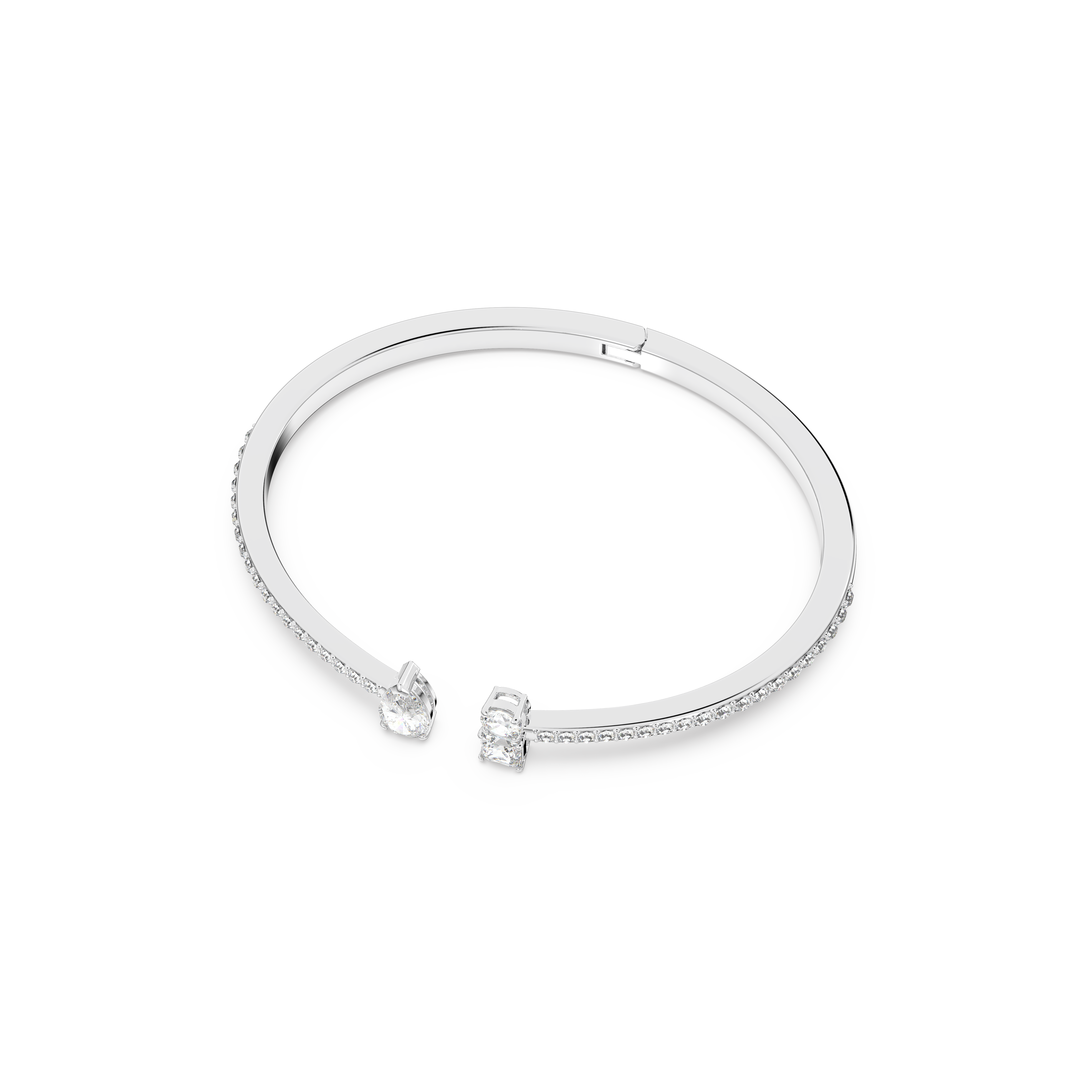 Swarovski Mesmera cuff, Mixed cuts, White, Rhodium plated 5572664