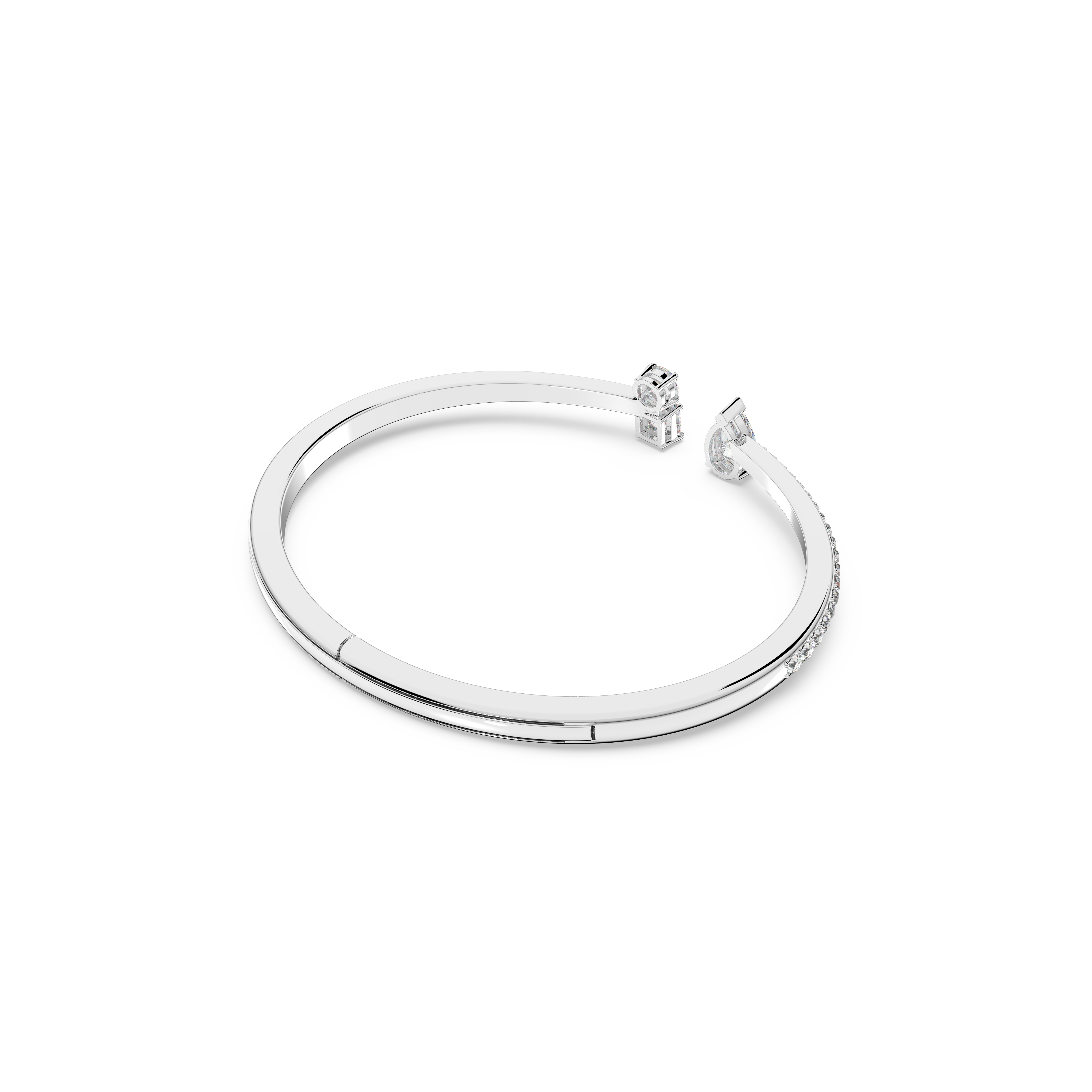 Swarovski Mesmera cuff, Mixed cuts, White, Rhodium plated 5572667