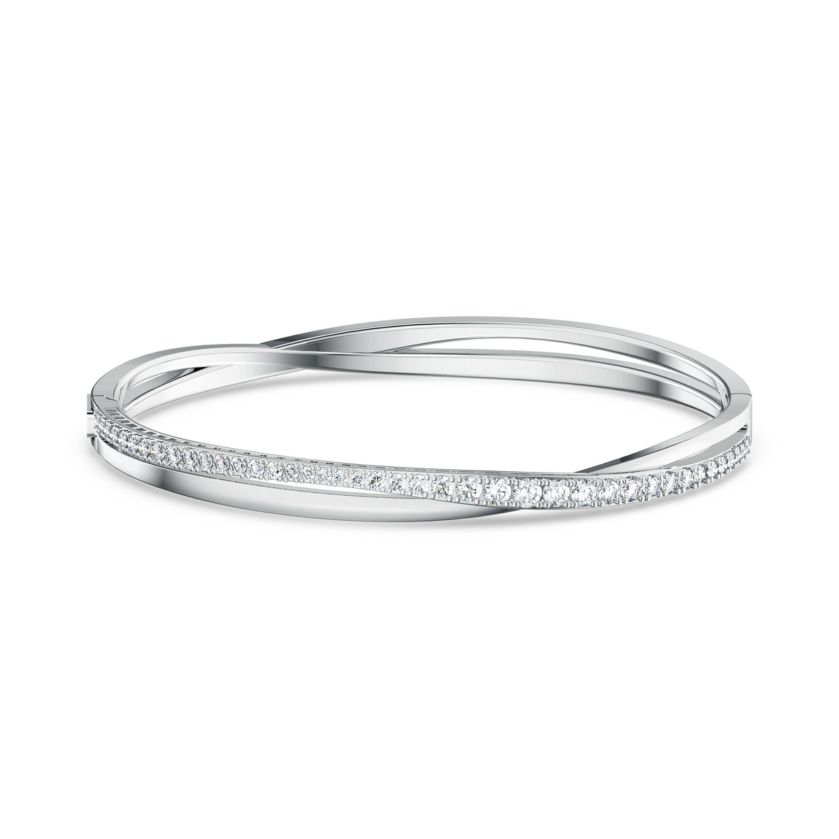 Swarovski Twist bangle White Rhodium plated 5572725