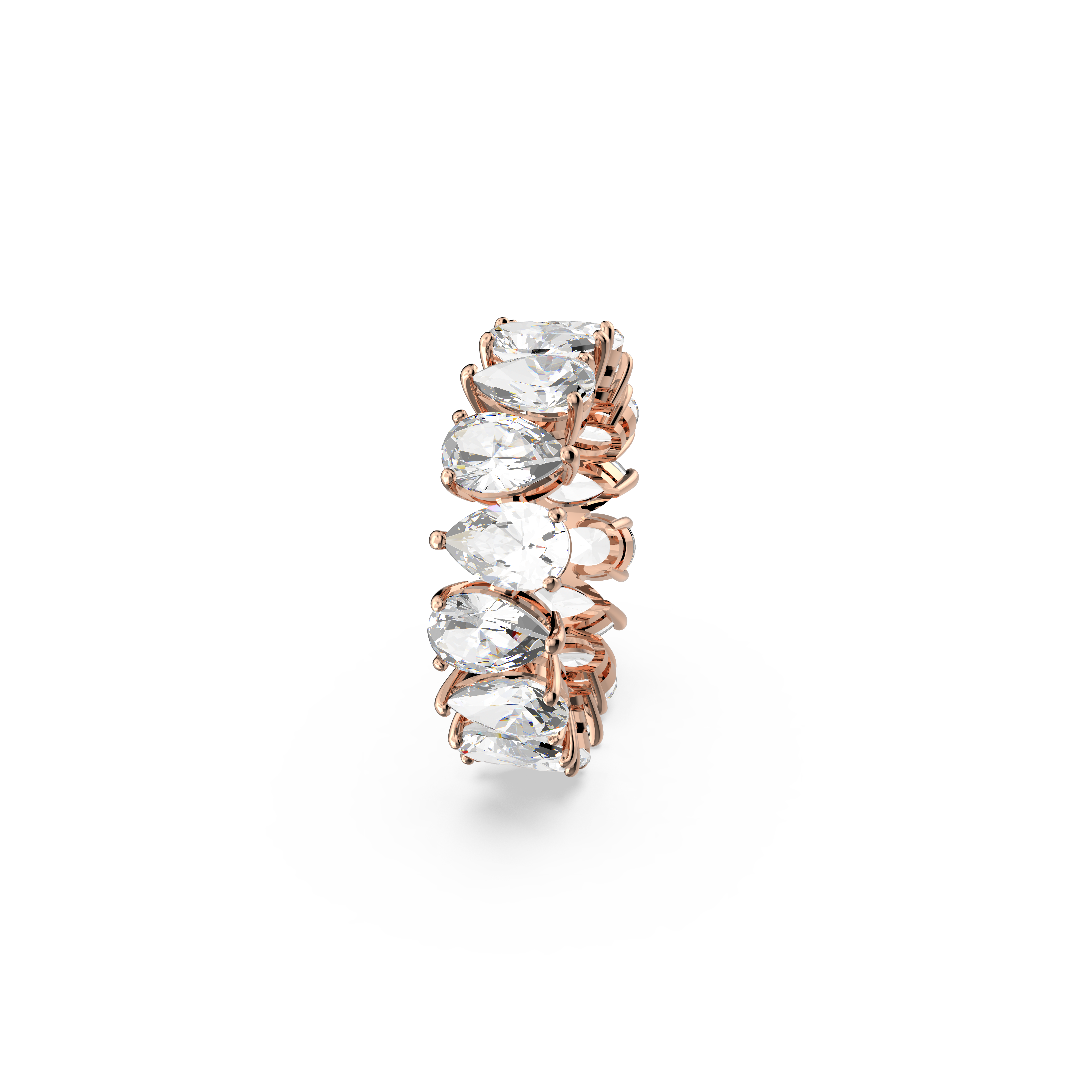 SWAROVSKI VITTORE RING, DROP CUT, WHITE, ROSE GOLD-TONE PLATED