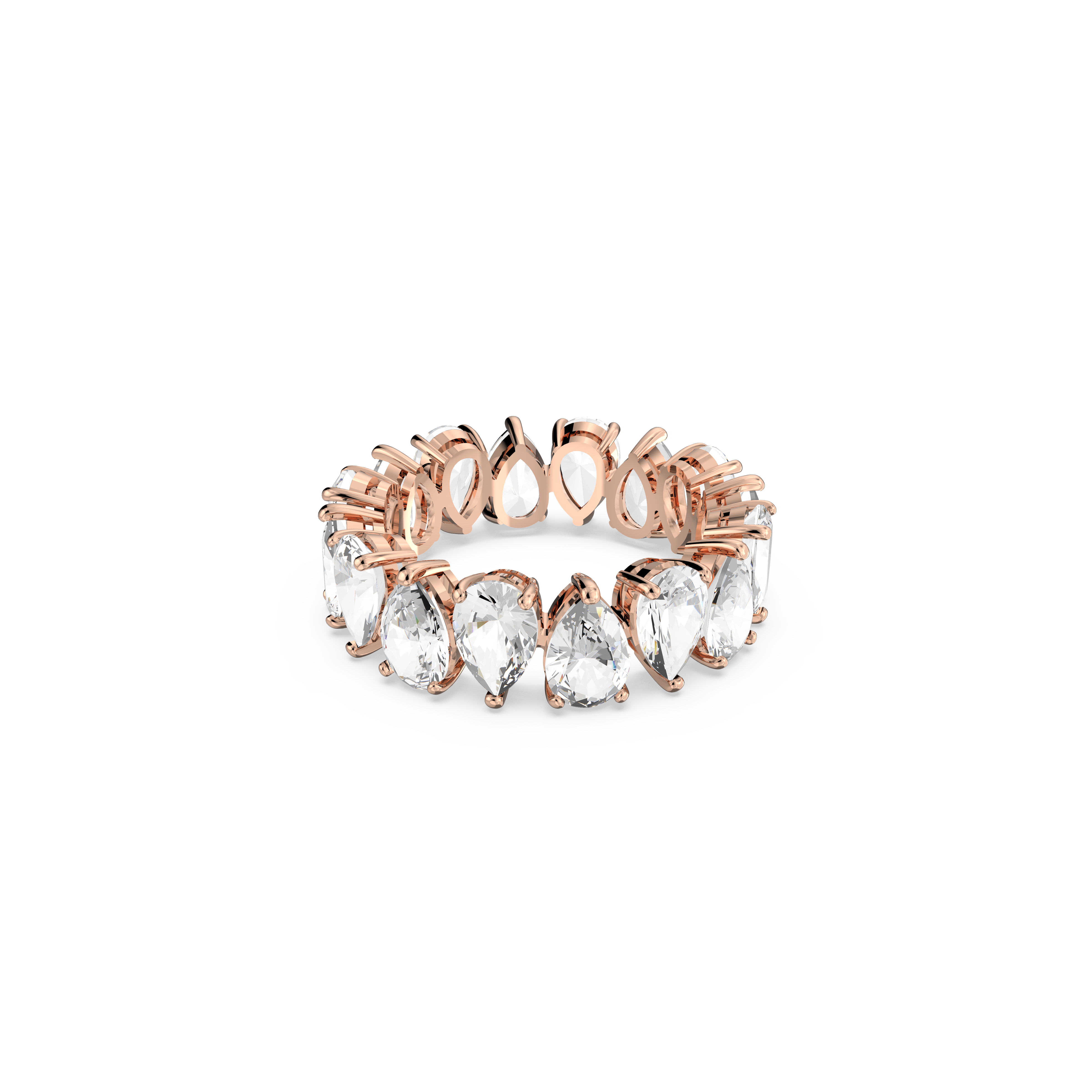 SWAROVSKI VITTORE RING, DROP CUT, WHITE, ROSE GOLD-TONE PLATED