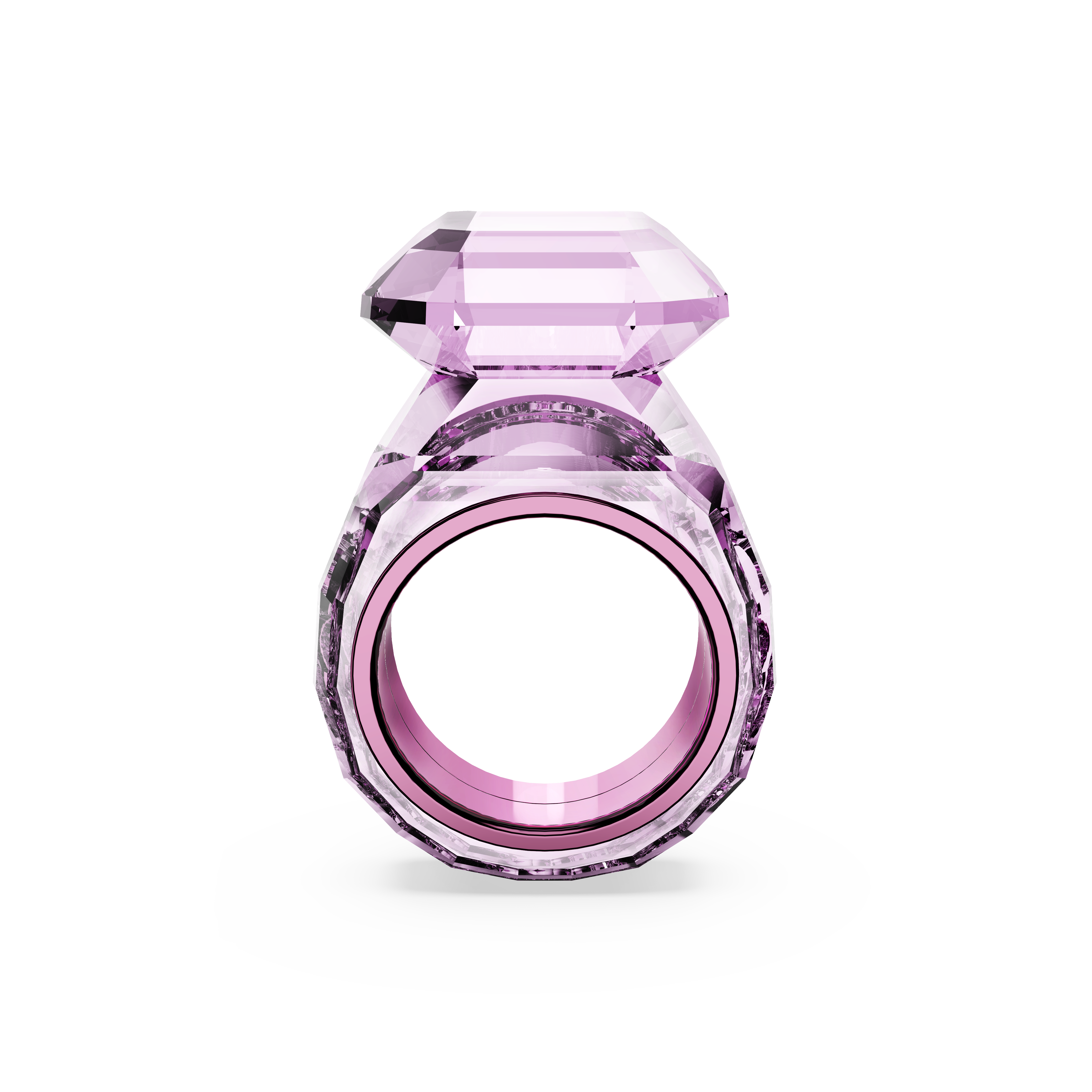 Swarovski Lucent cocktail ring, Octagon cut, Pink 5600233